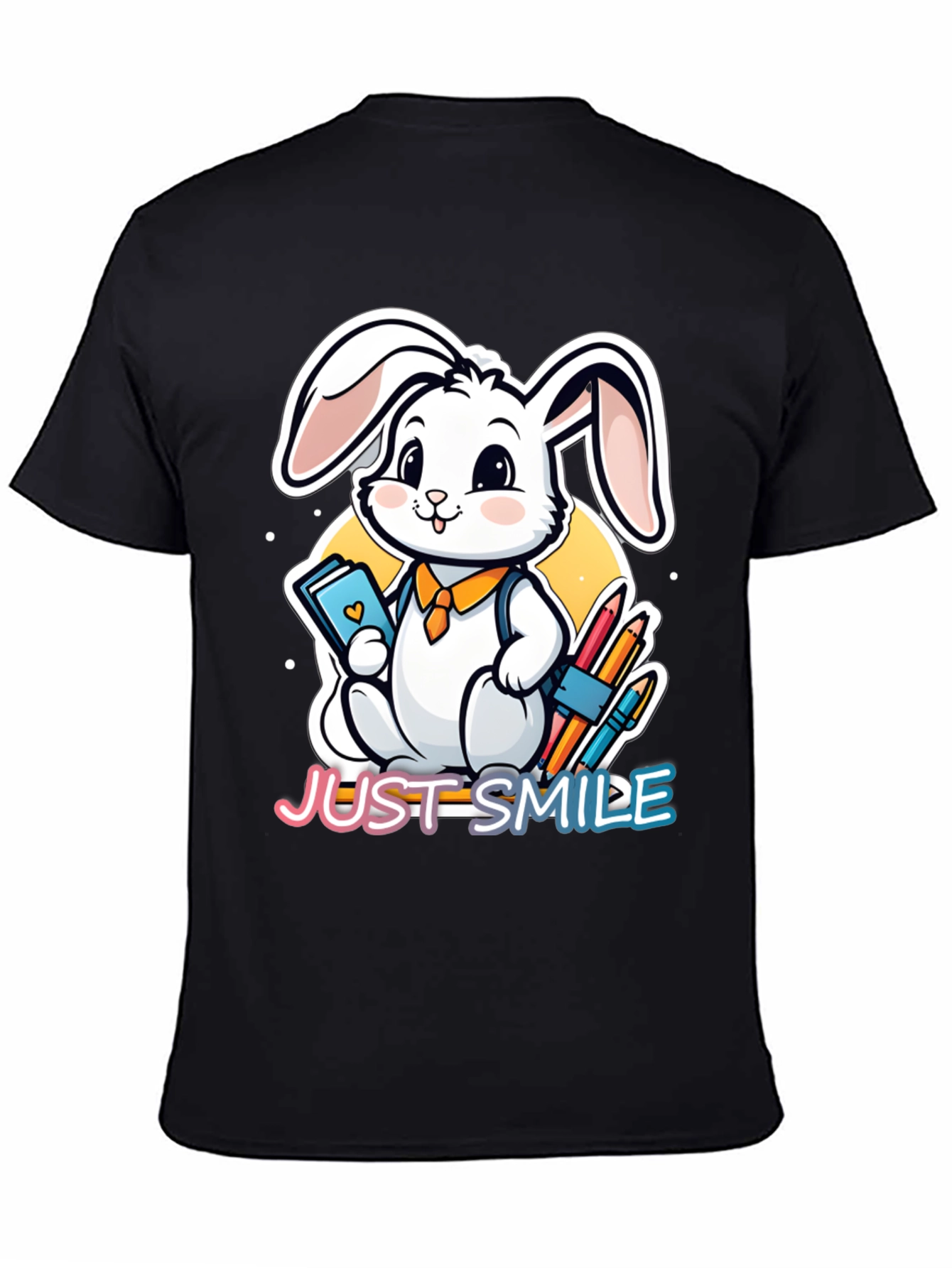 Cute Rabbit Just Smile Graphic T-Shirt