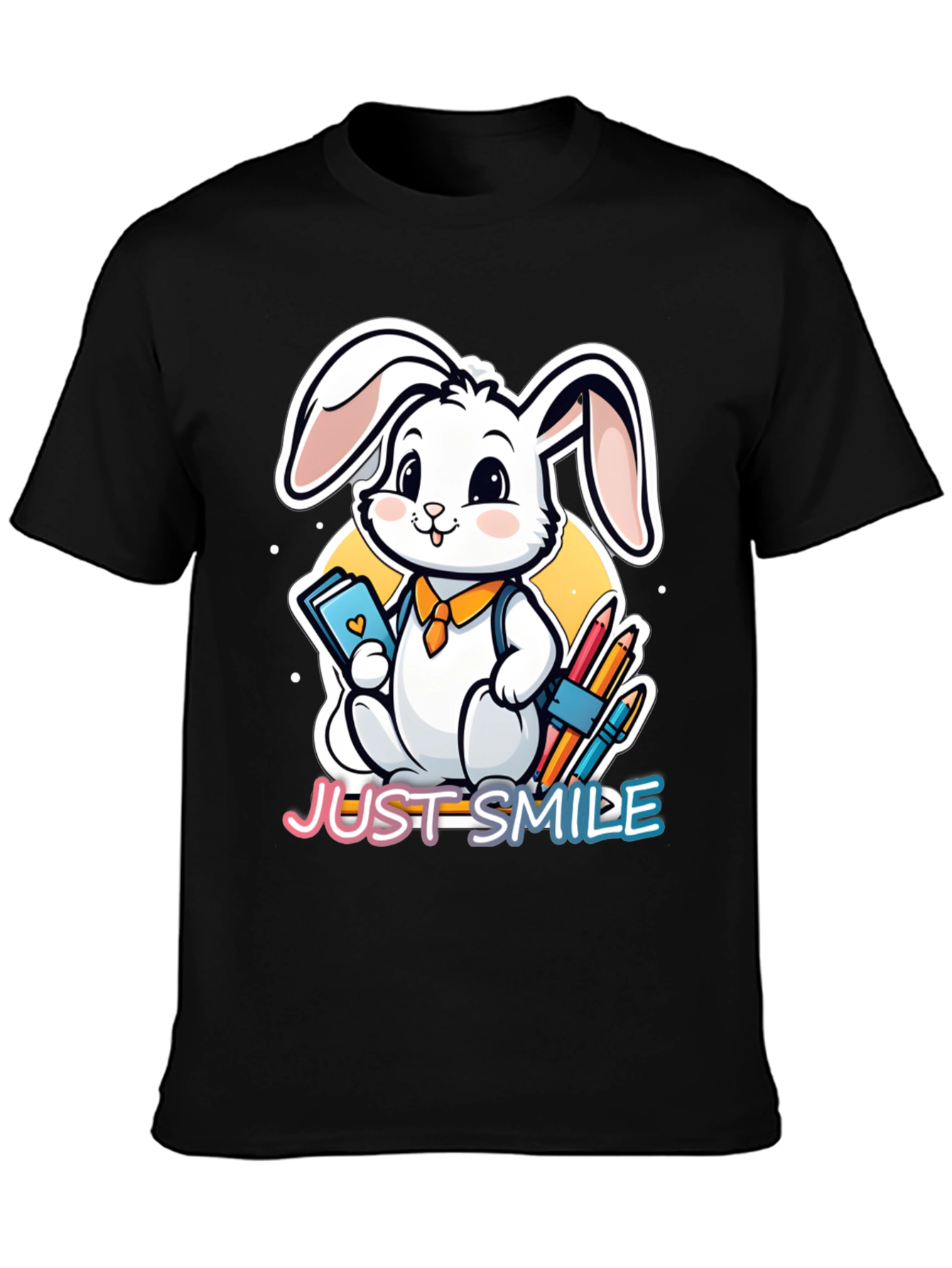 Cute Rabbit Just Smile Graphic T-Shirt