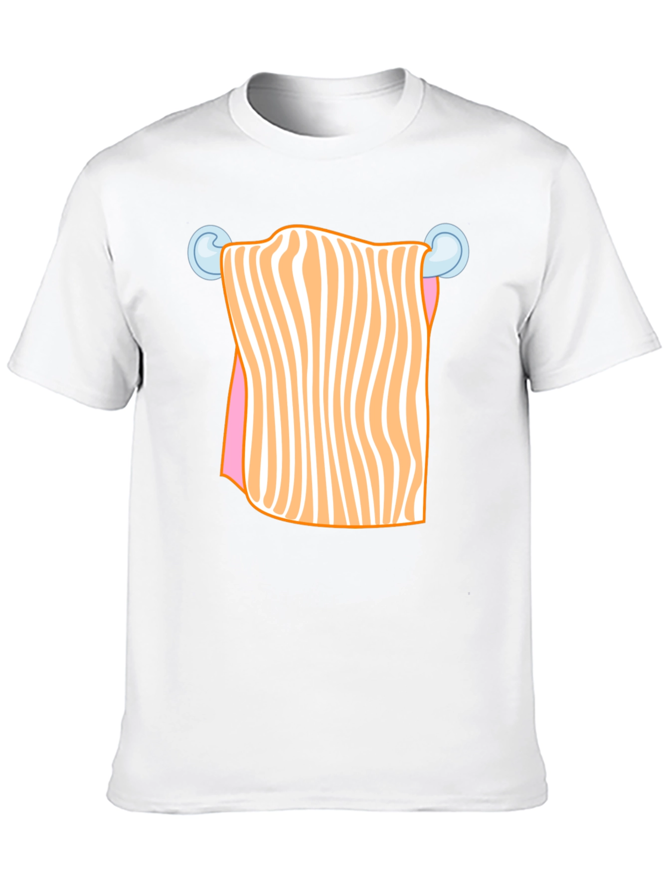 Funny Striped Towel Humor Graphic T-Shirt