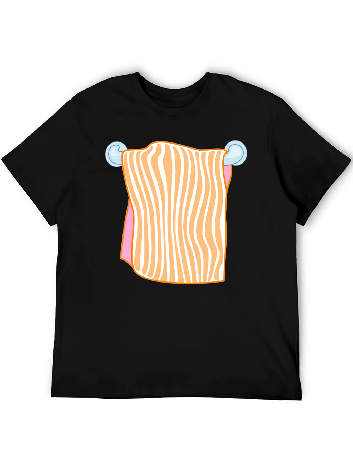 Funny Striped Towel Humor Graphic T-Shirt