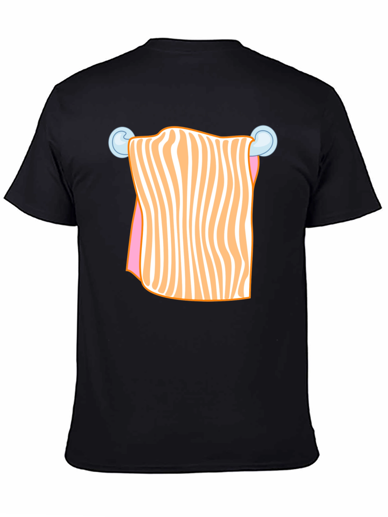 Funny Striped Towel Humor Graphic T-Shirt