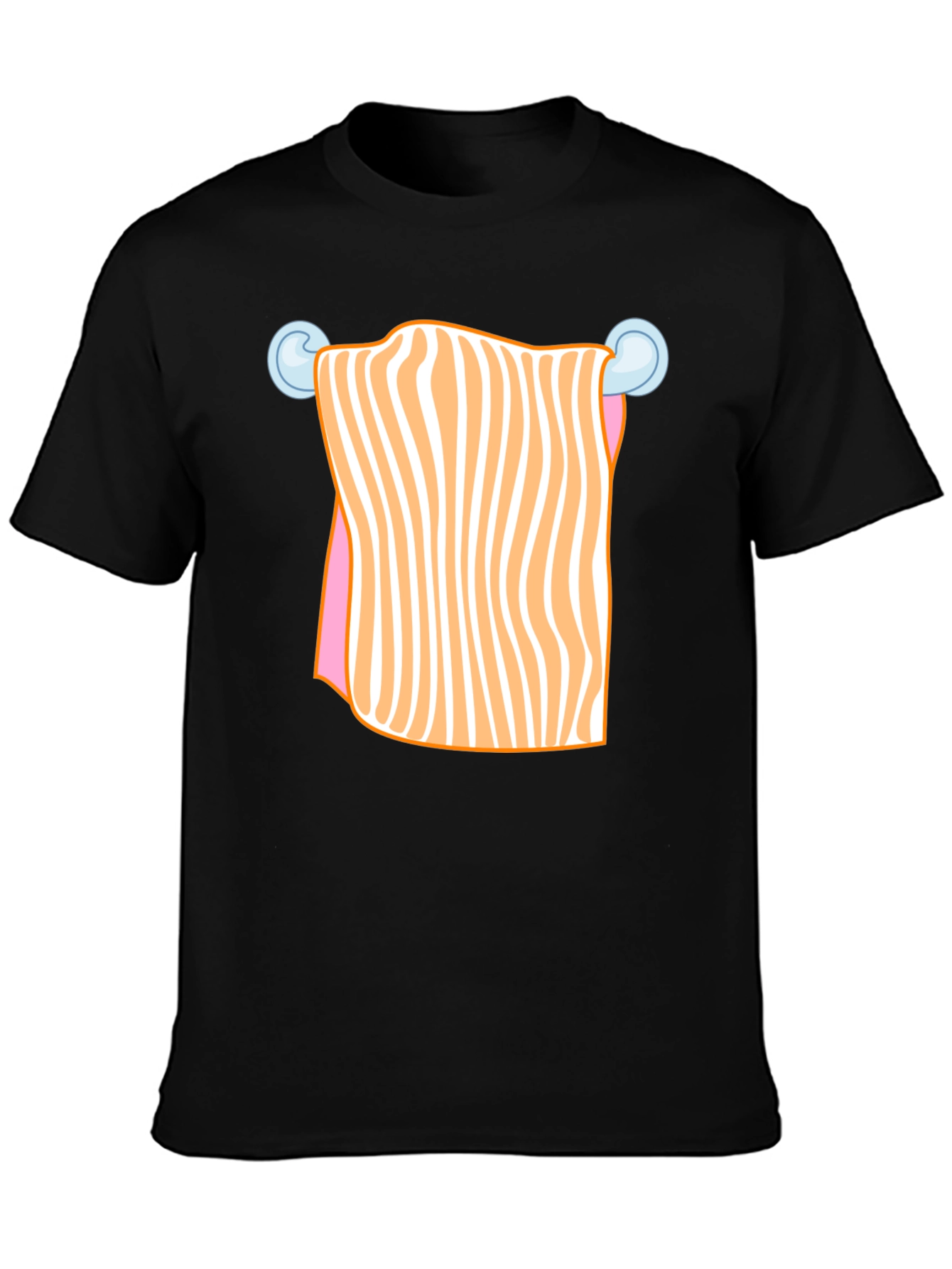 Funny Striped Towel Humor Graphic T-Shirt