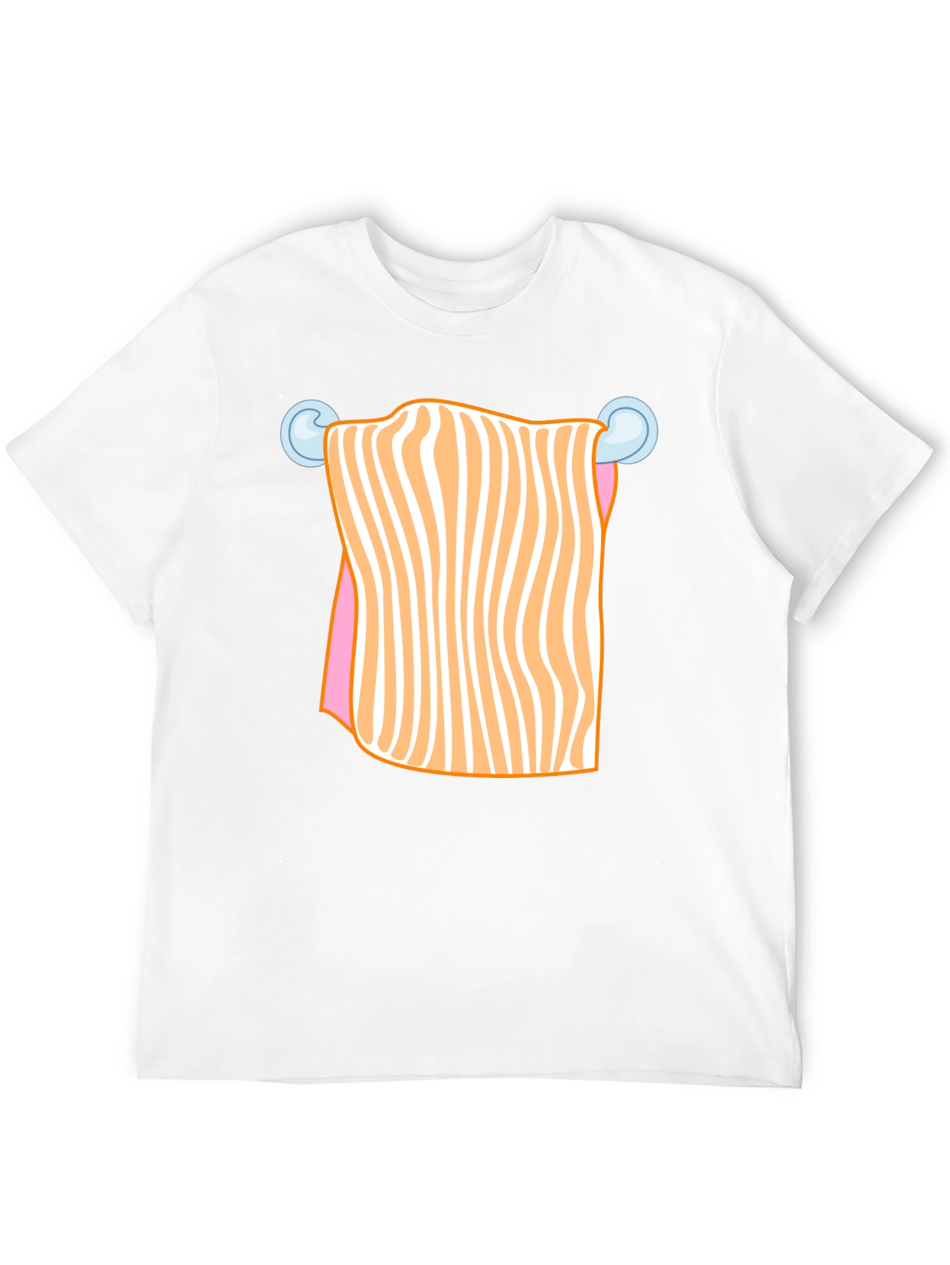 Funny Striped Towel Humor Graphic T-Shirt