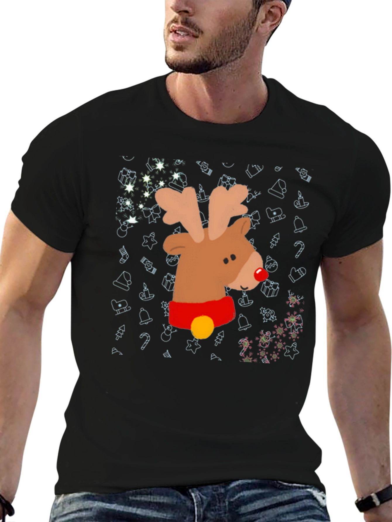 Festive Reindeer Christmas T-Shirt