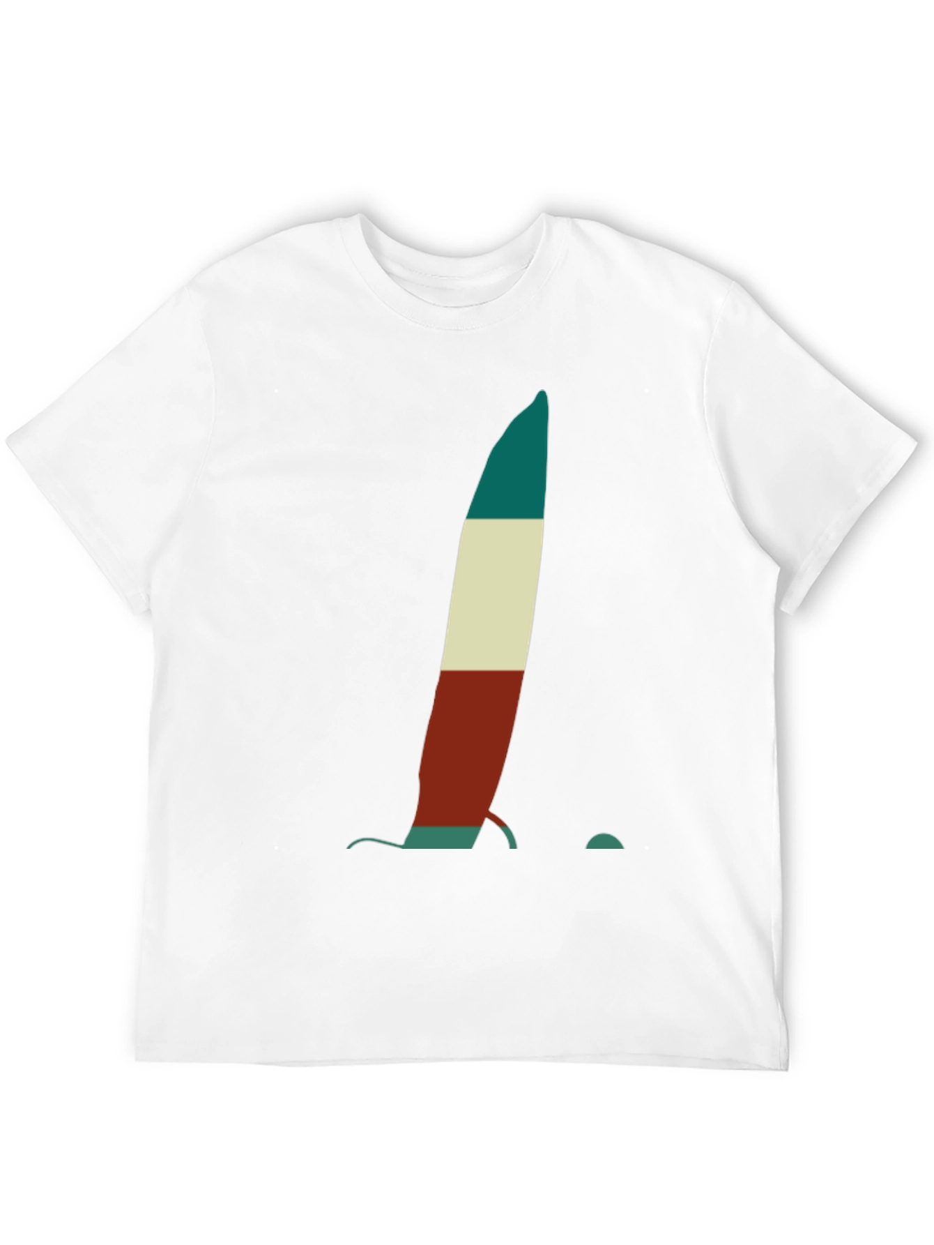 Abstract Sailboat Tee - Black Cotton Graphic T-Shirt