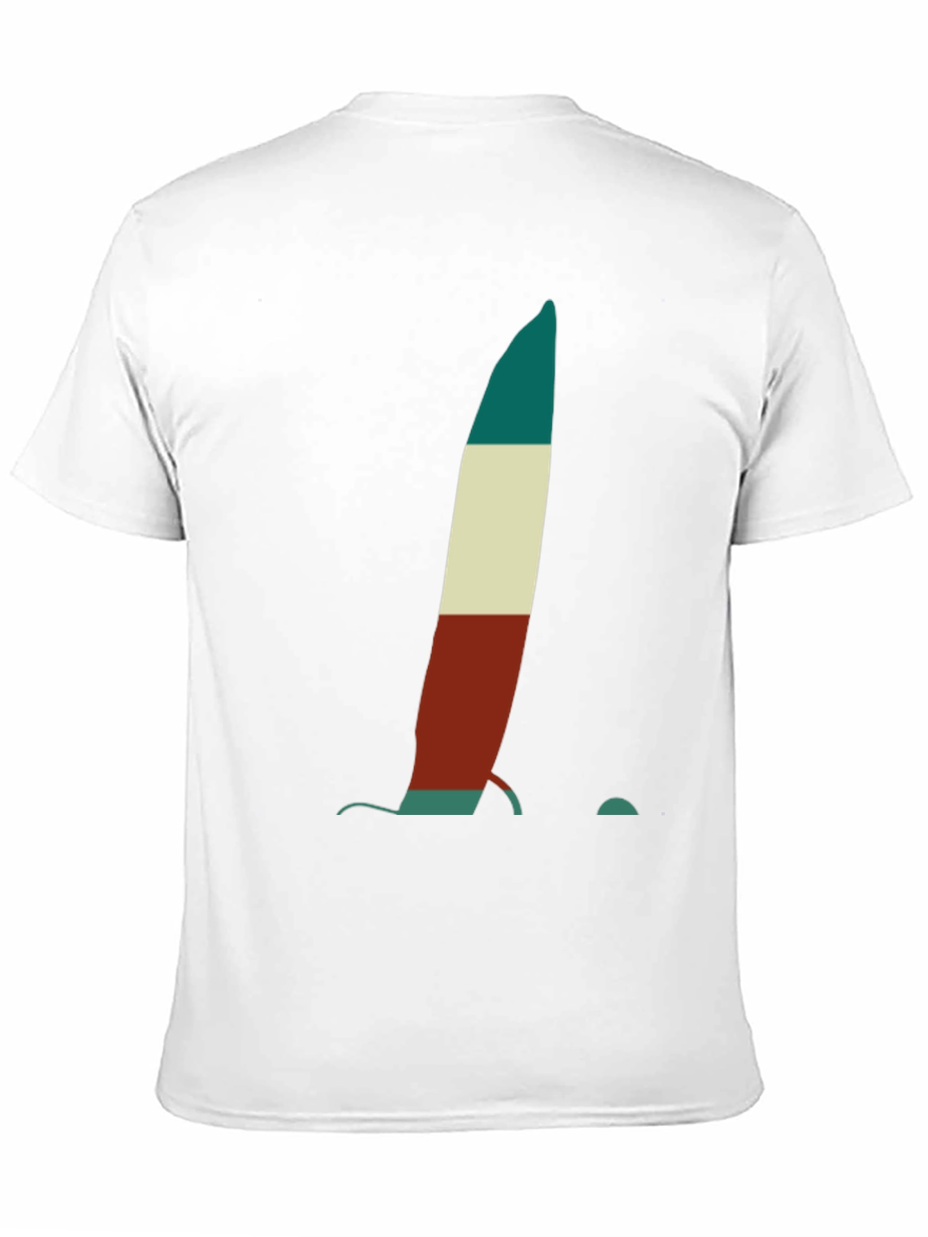Abstract Sailboat Tee - Black Cotton Graphic T-Shirt