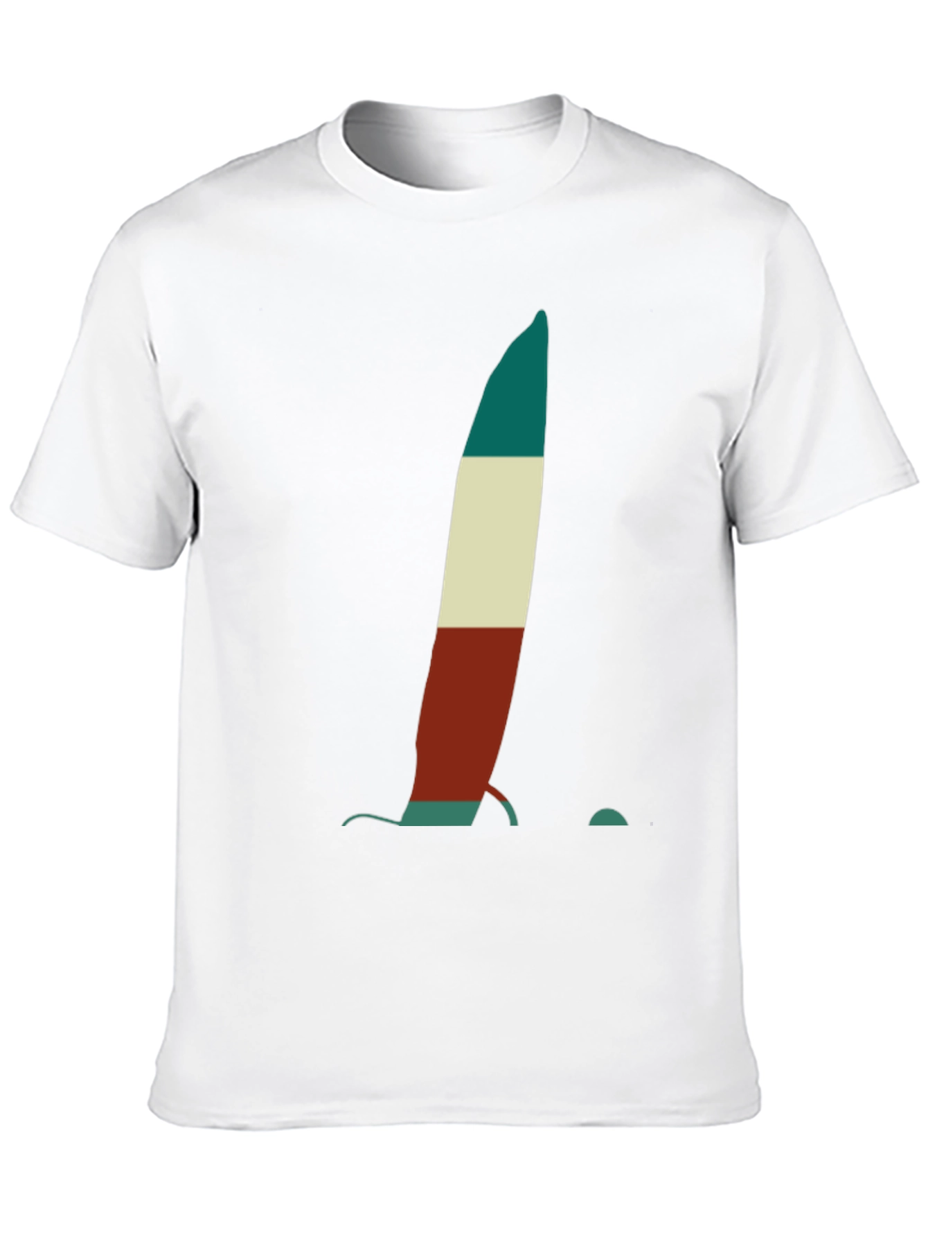 Abstract Sailboat Tee - Black Cotton Graphic T-Shirt