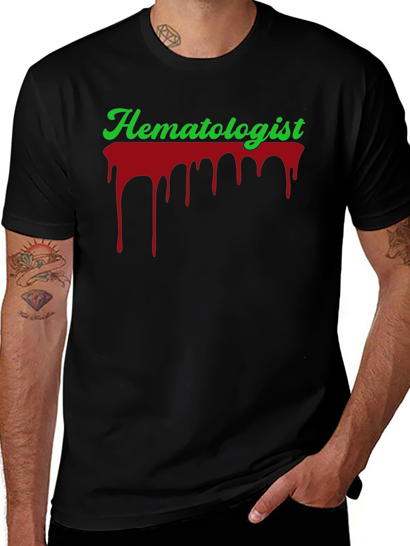 Hematologist Blood Drip Graphic T-Shirt