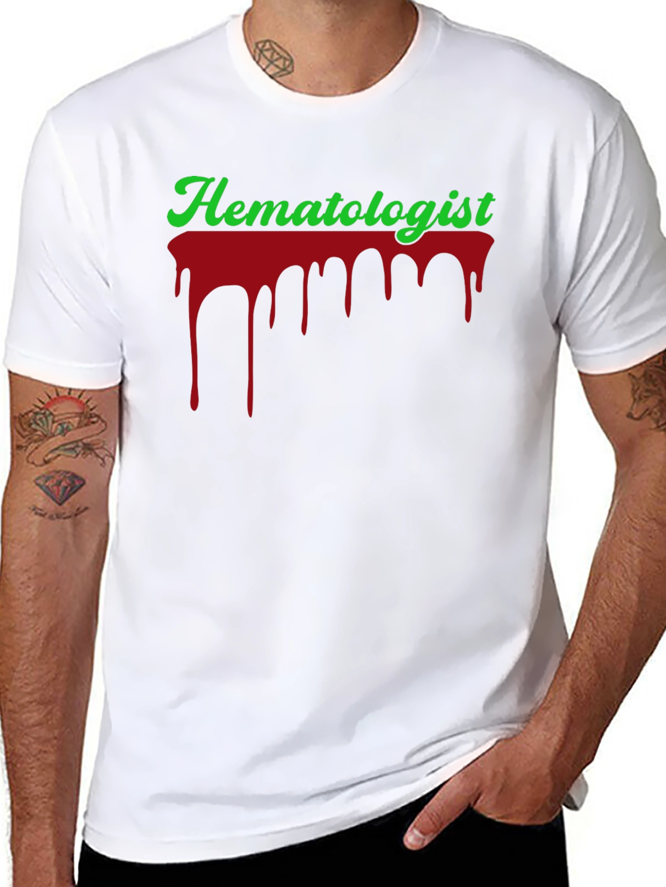 Hematologist Blood Drip Graphic T-Shirt