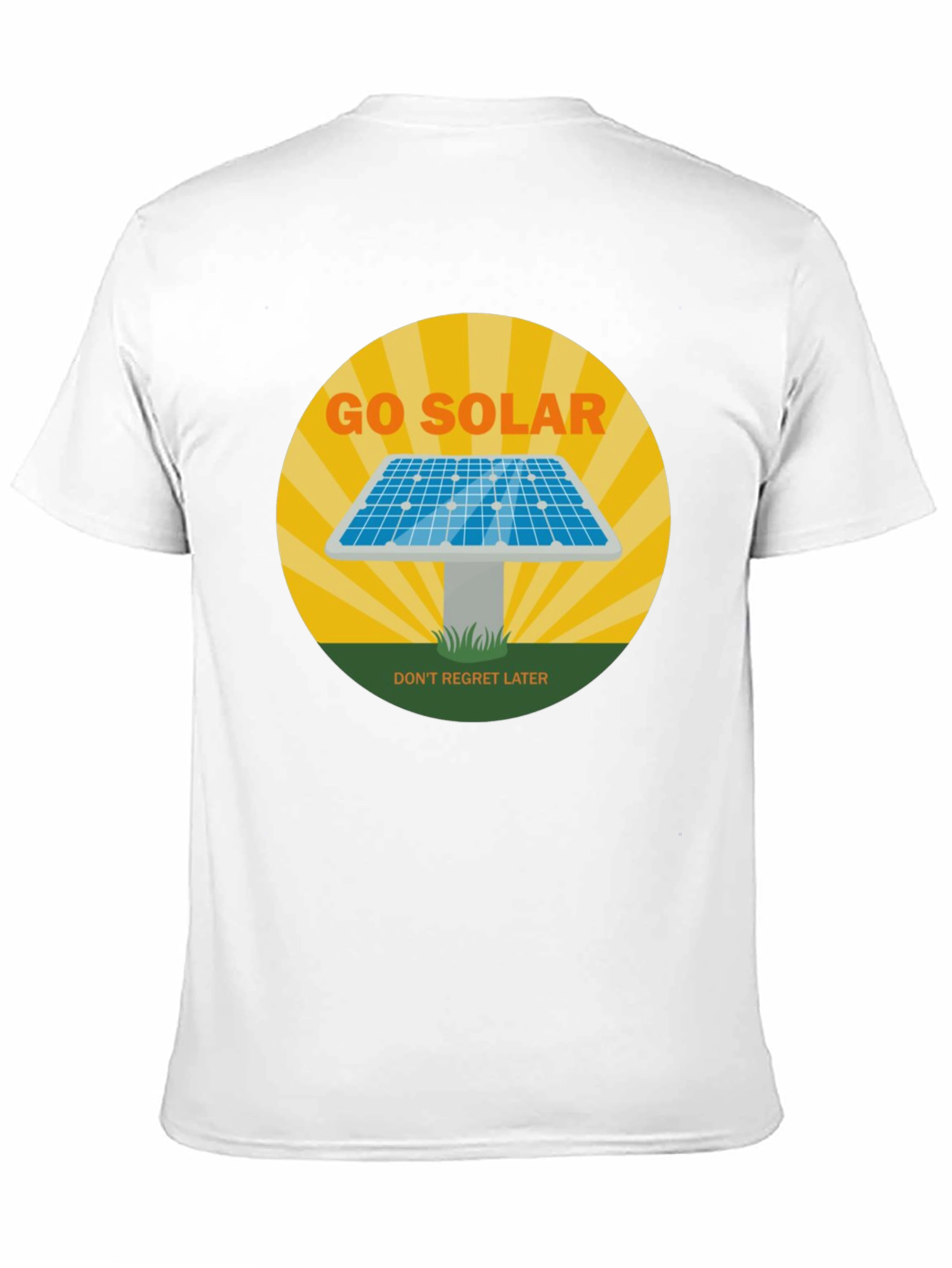 Go Solar T-Shirt - Dont Regret Later! Black Tee