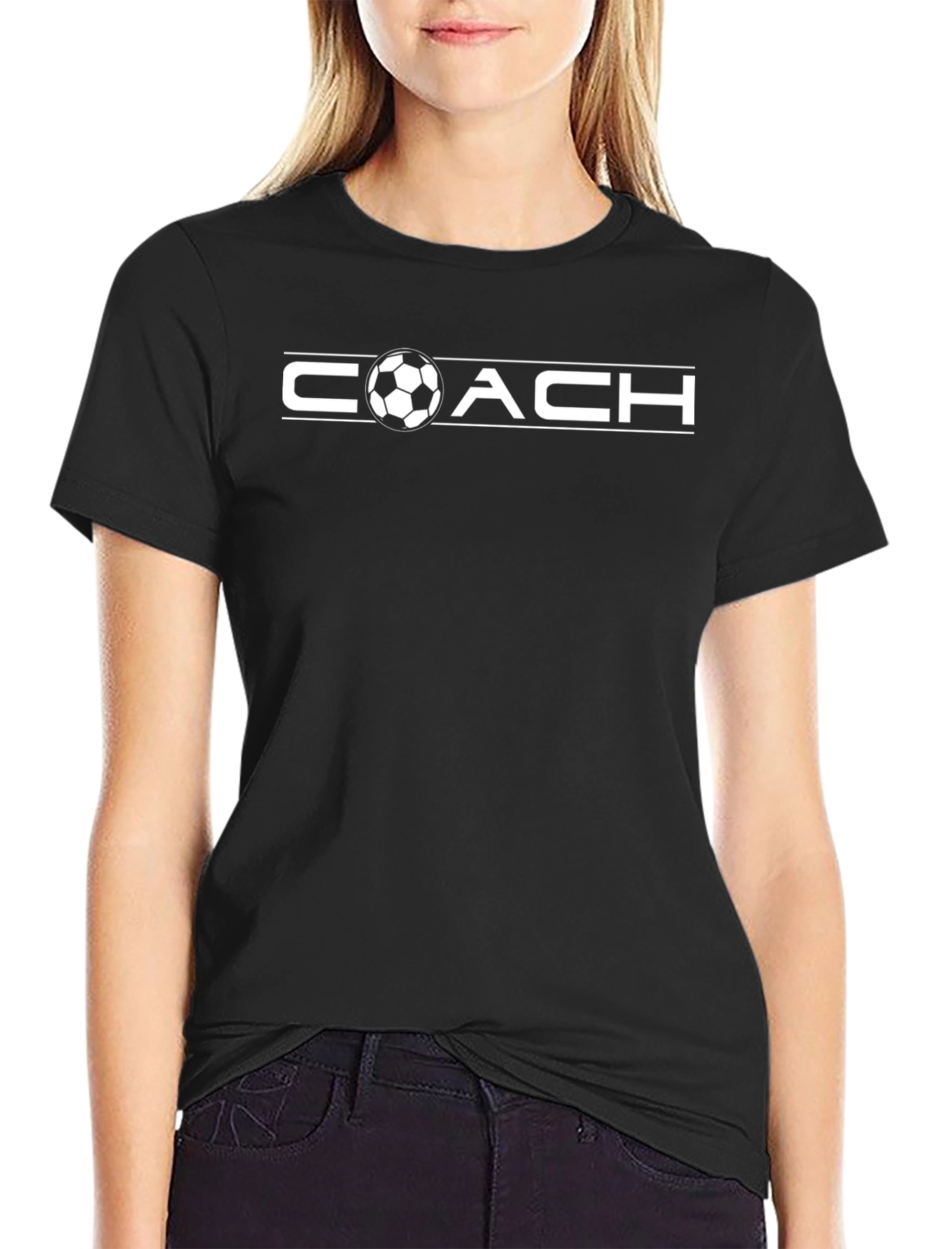 Soccer Coach T-Shirt - Classic Black Design