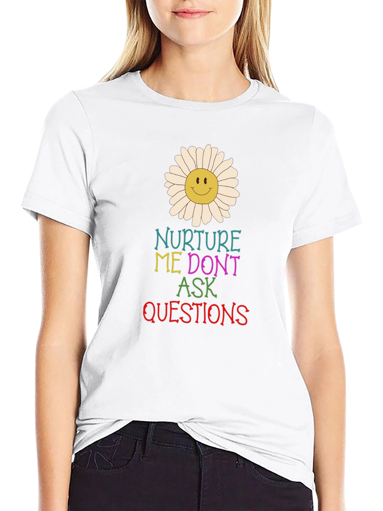 Nurture Me Graphic Tee - Black Cotton T-Shirt