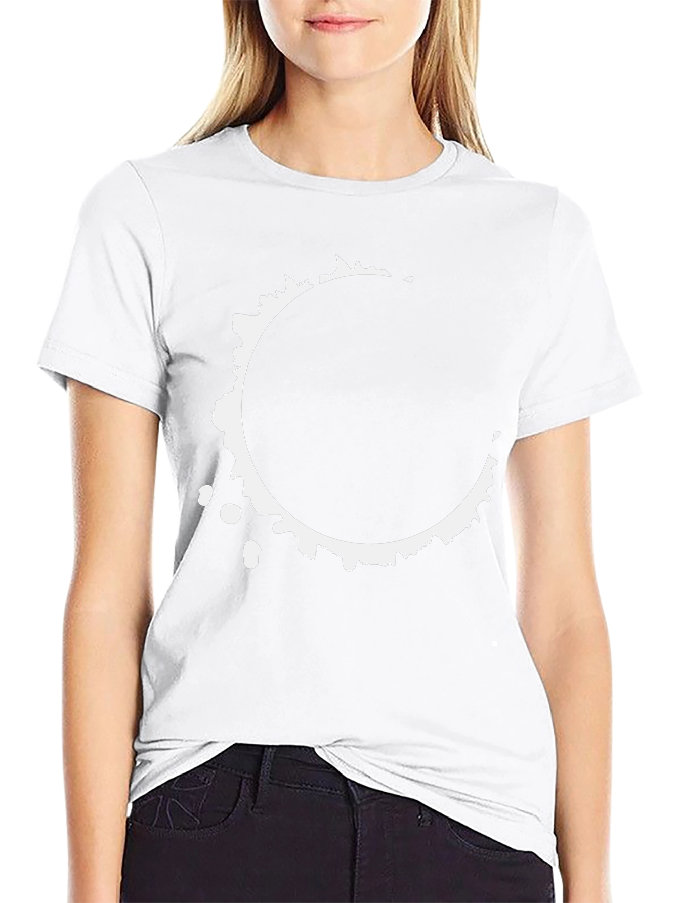 Abstract Circle Graphic Tee - Stylish Black T-Shirt