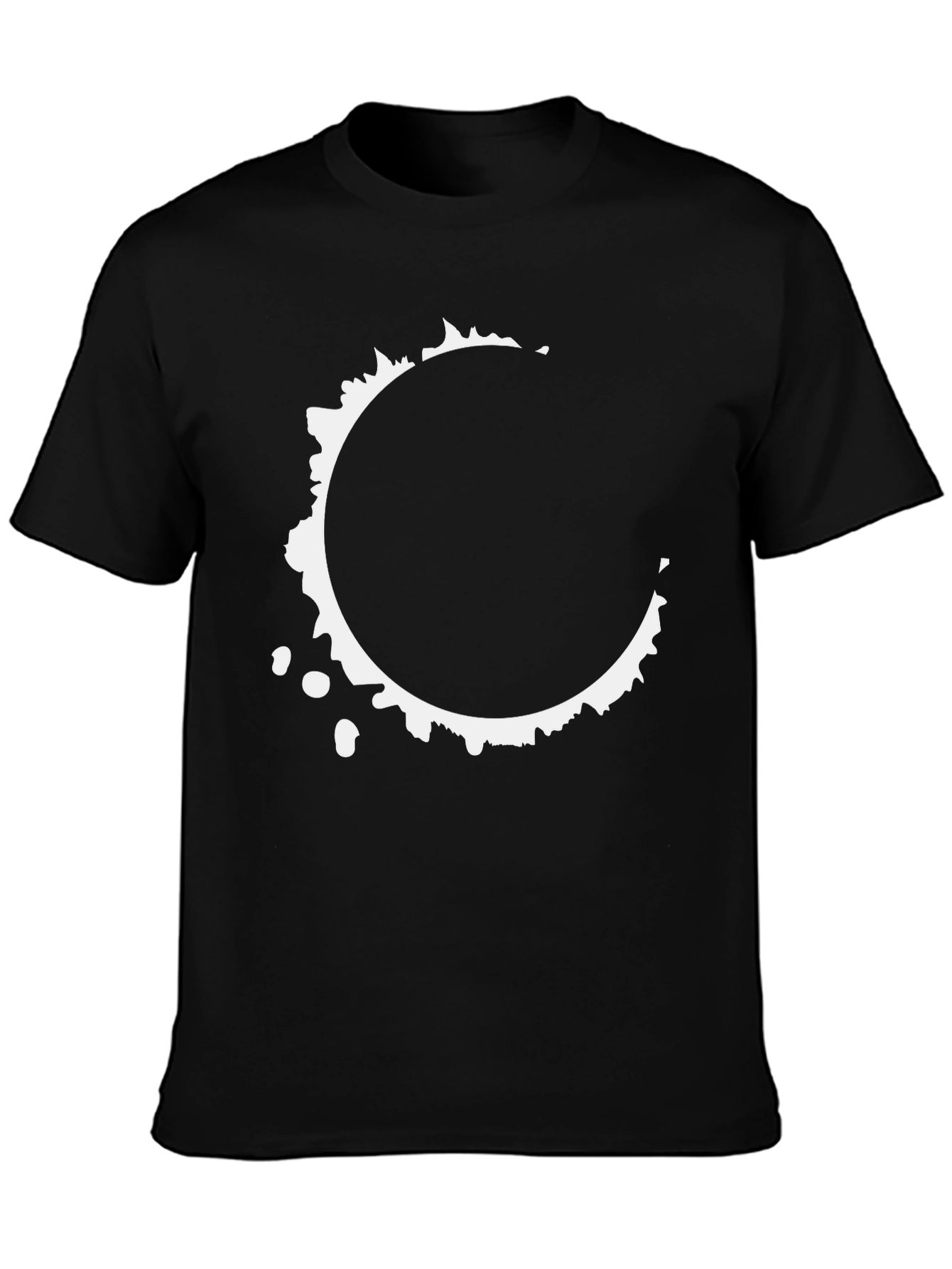 Abstract Circle Graphic Tee - Stylish Black T-Shirt