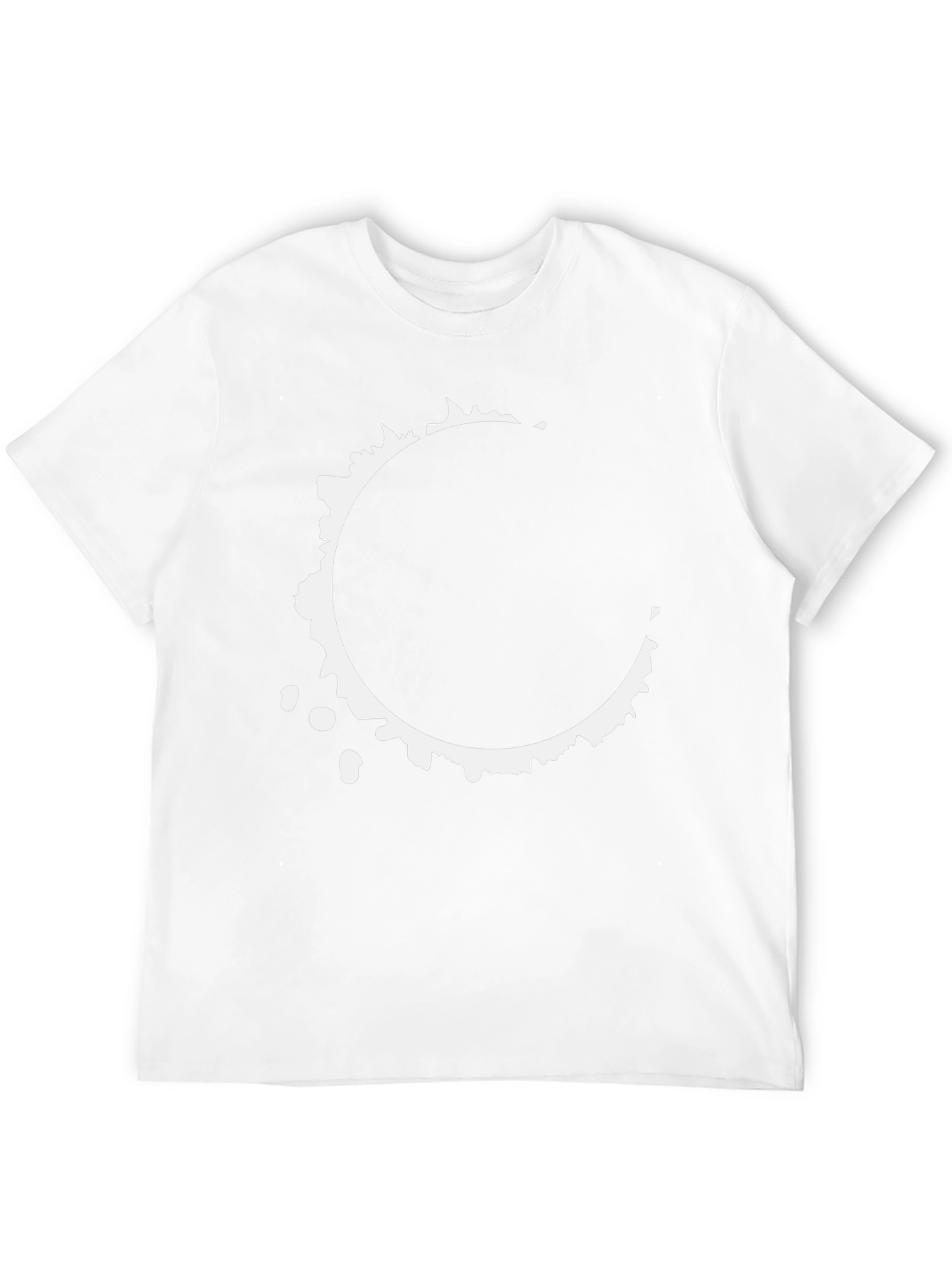Abstract Circle Graphic Tee - Stylish Black T-Shirt