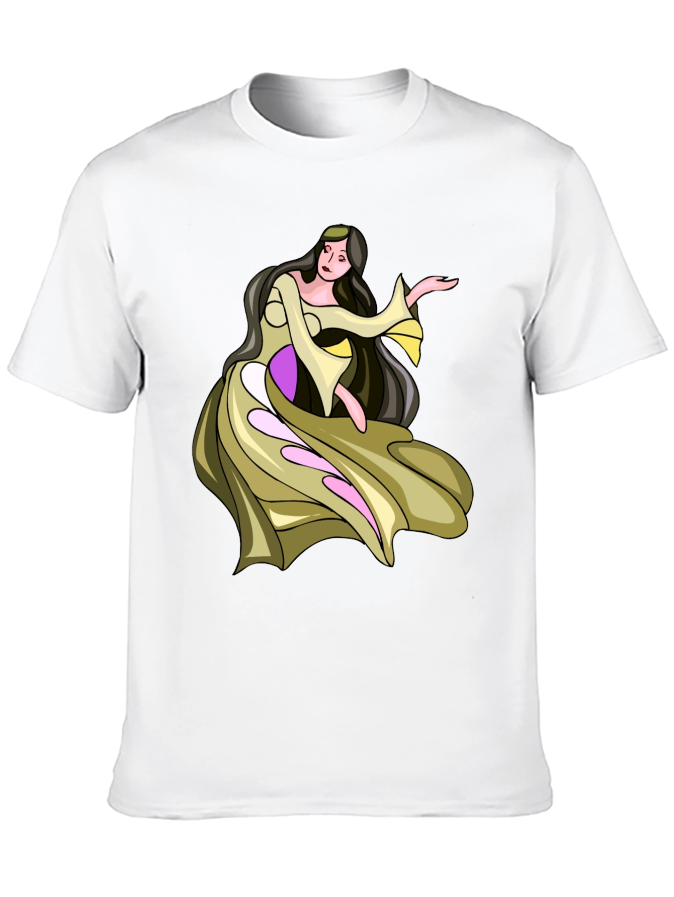 Fantasy Woman Graphic Tee - Stylish Black T-Shirt