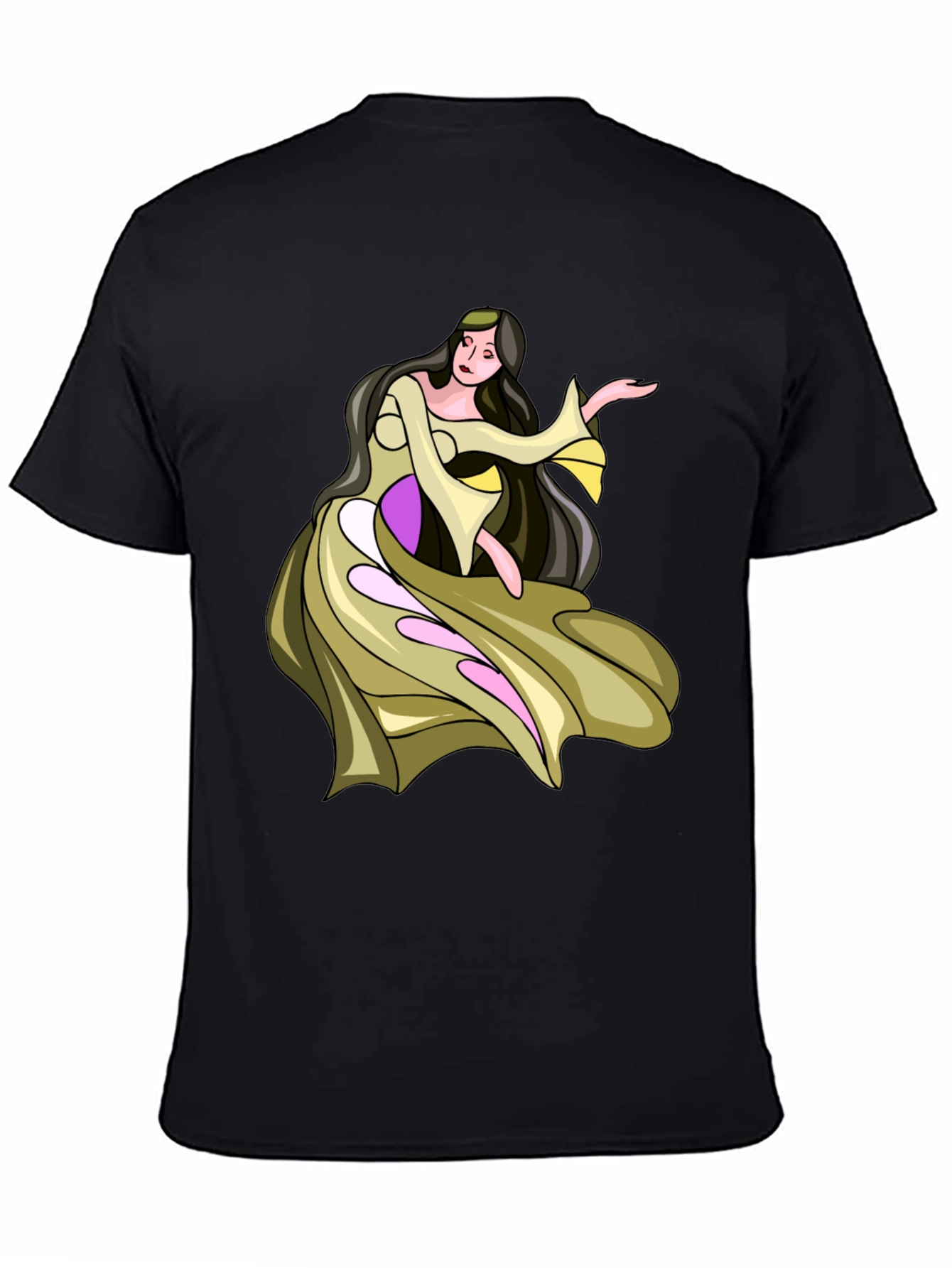 Fantasy Woman Graphic Tee - Stylish Black T-Shirt