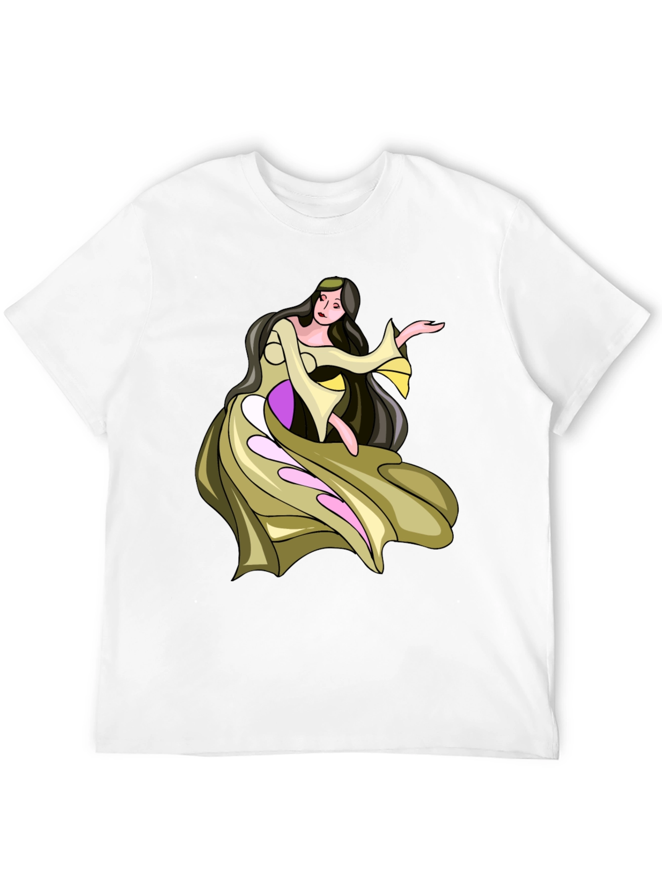 Fantasy Woman Graphic Tee - Stylish Black T-Shirt