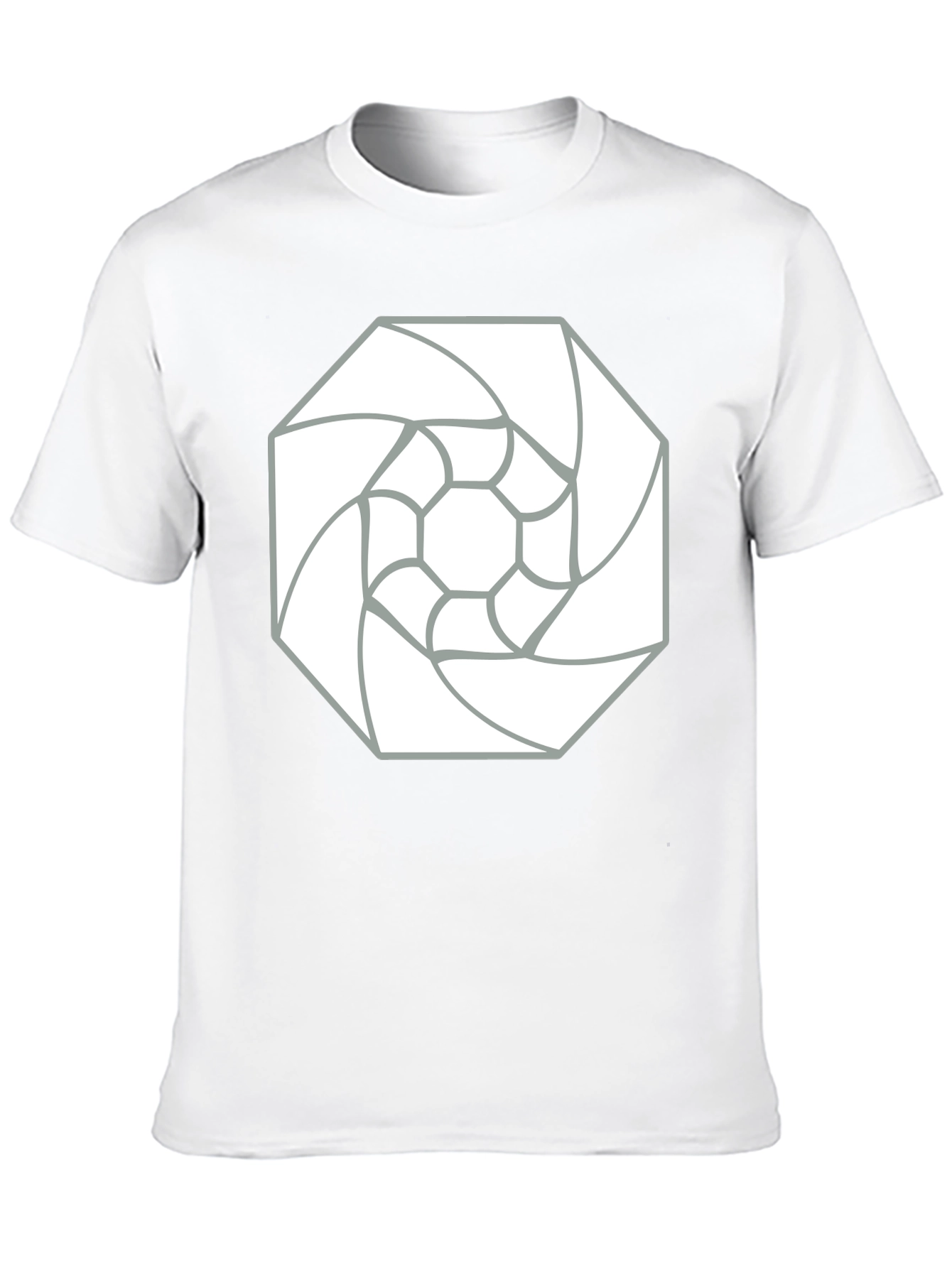 Abstract Geometric Tee - Black Cotton Graphic T-Shirt