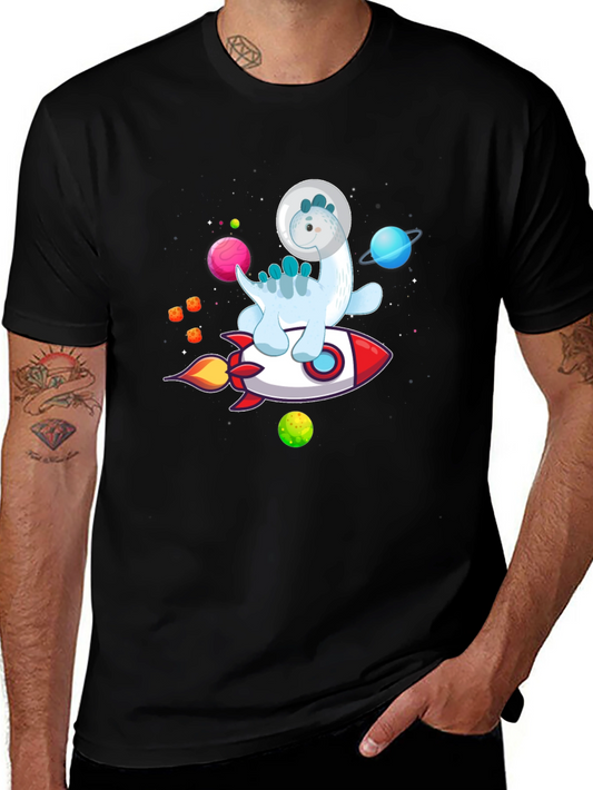 Astronaut Dinosaur Rocket T-Shirt