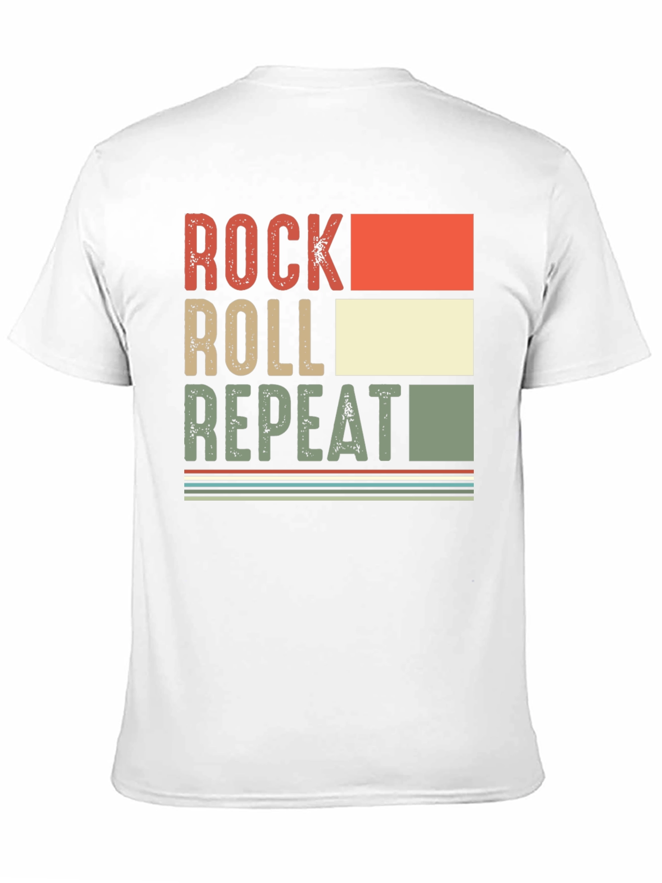 Rock Roll Repeat Retro T-Shirt