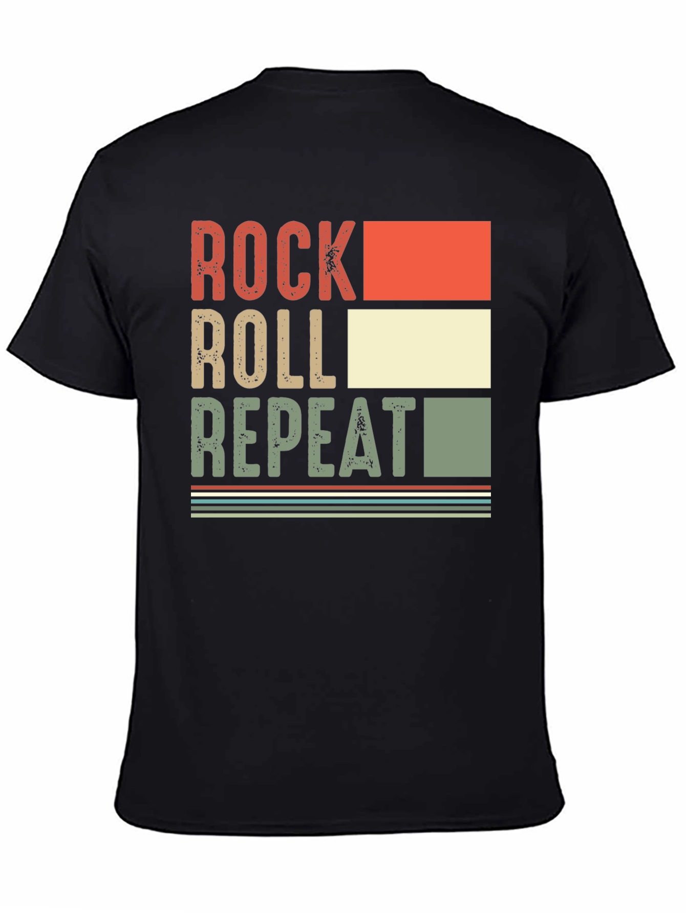 Rock Roll Repeat Retro T-Shirt