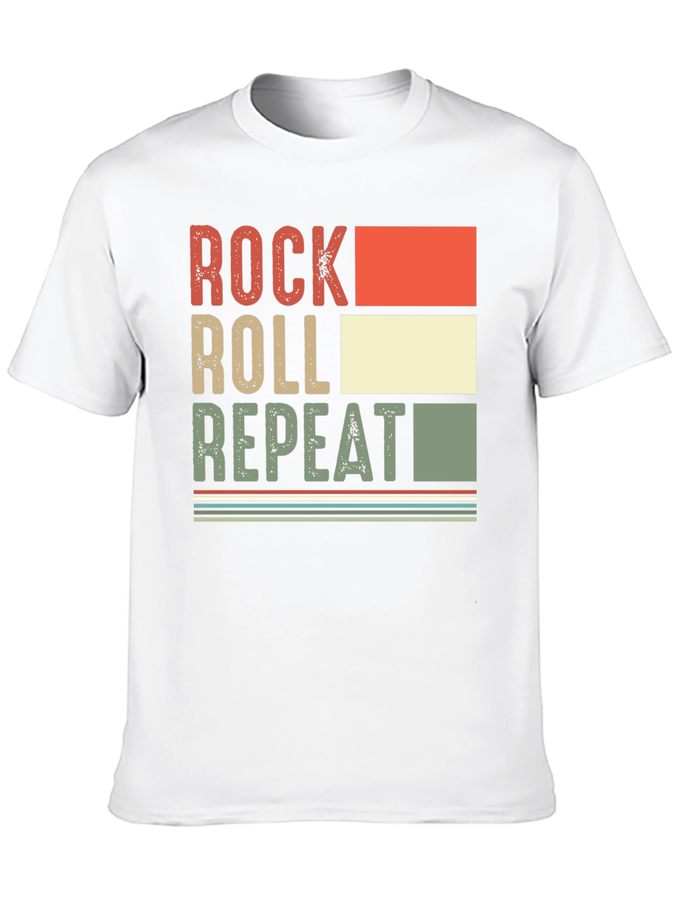 Rock Roll Repeat Retro T-Shirt