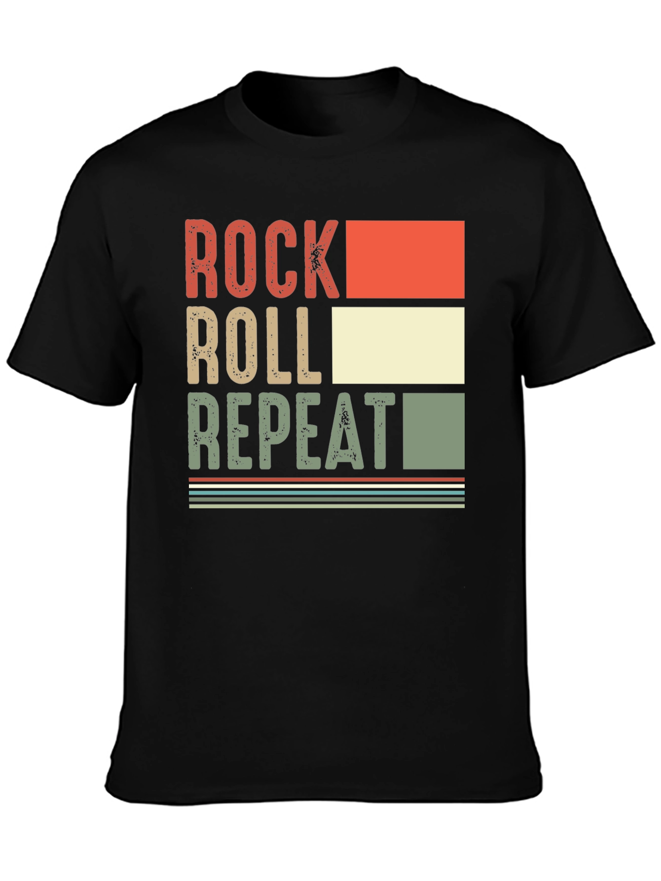 Rock Roll Repeat Retro T-Shirt
