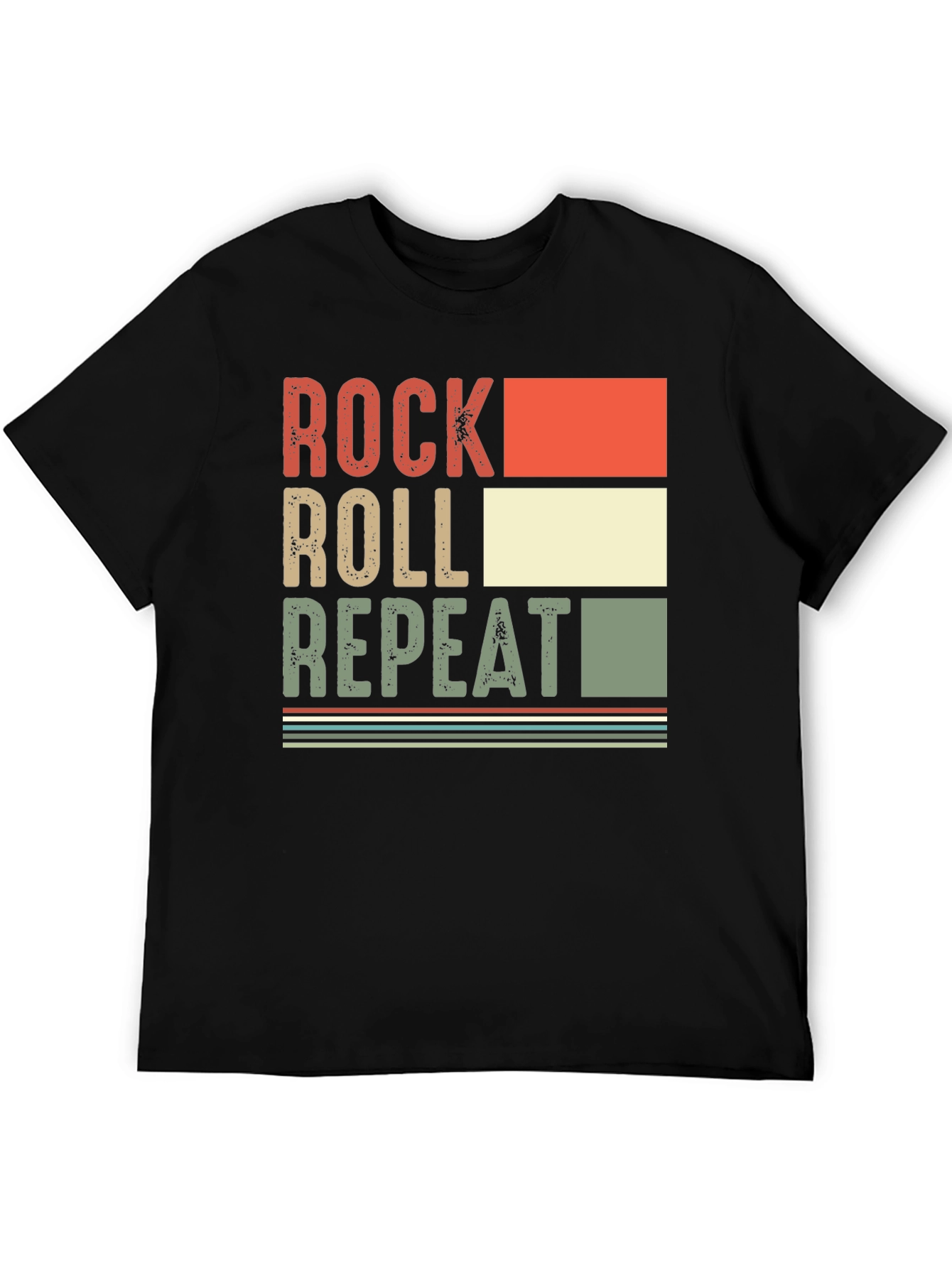 Rock Roll Repeat Retro T-Shirt