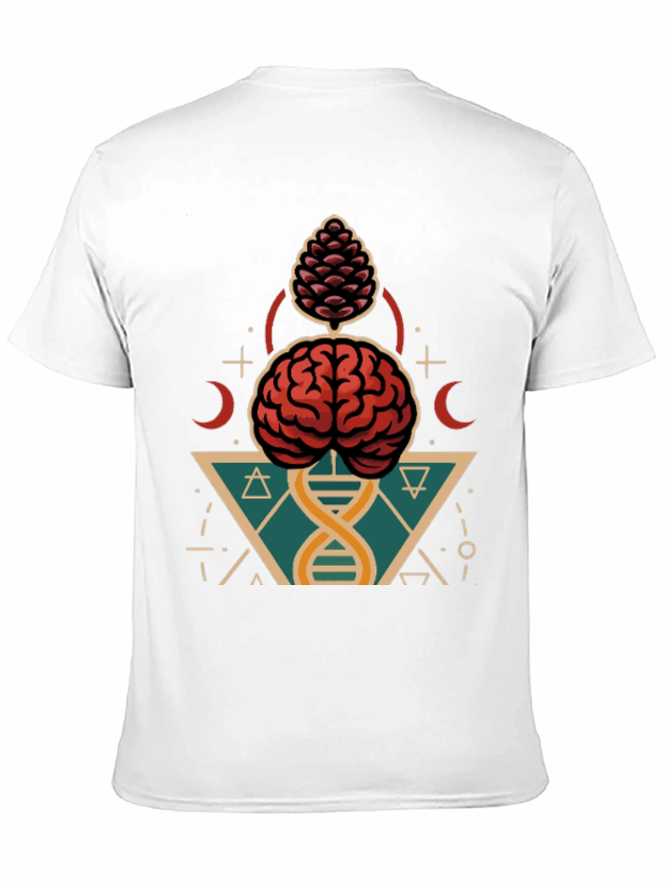 Brain & Pine Cone DNA Graphic Tee - Black