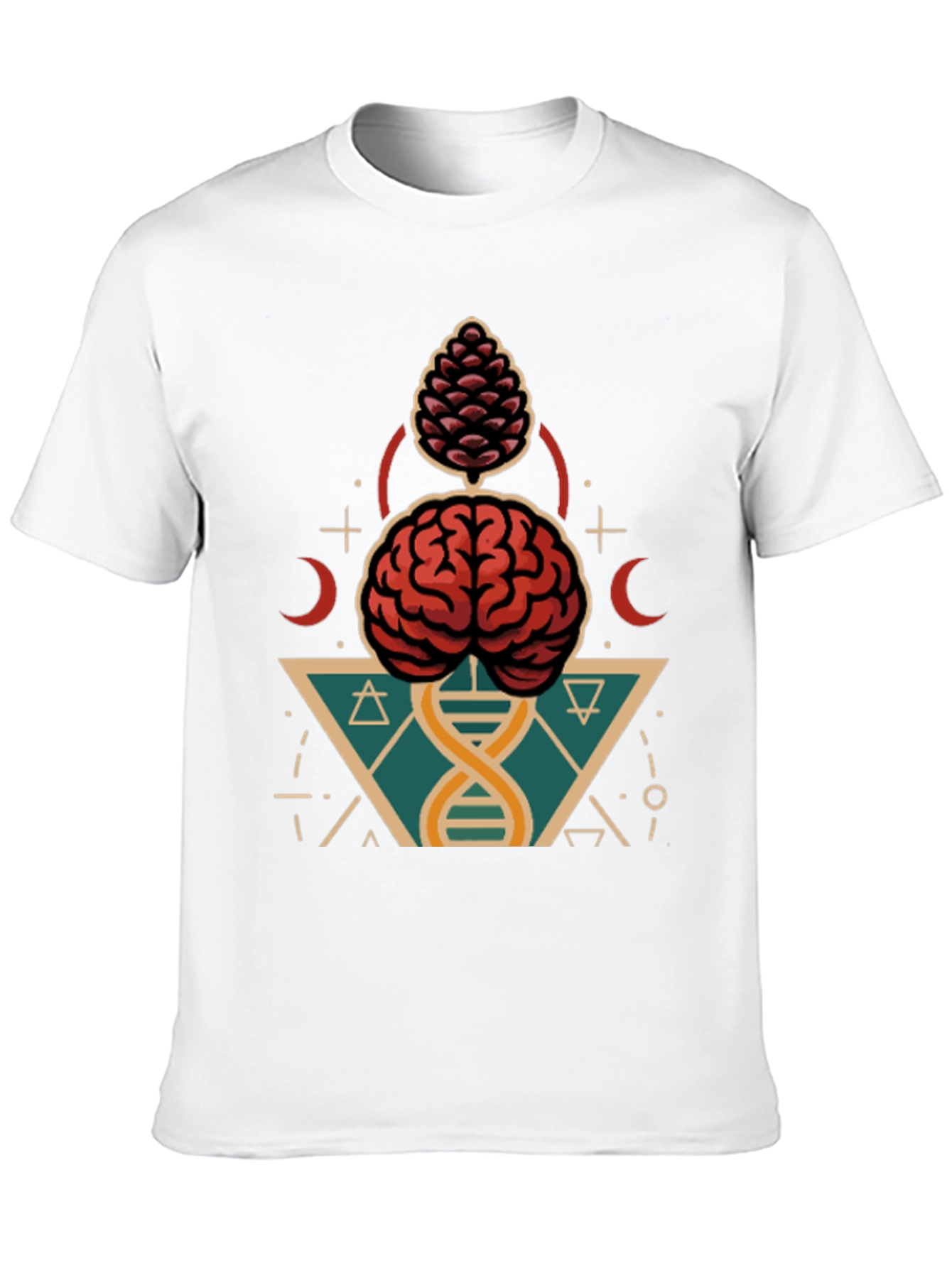 Brain & Pine Cone DNA Graphic Tee - Black
