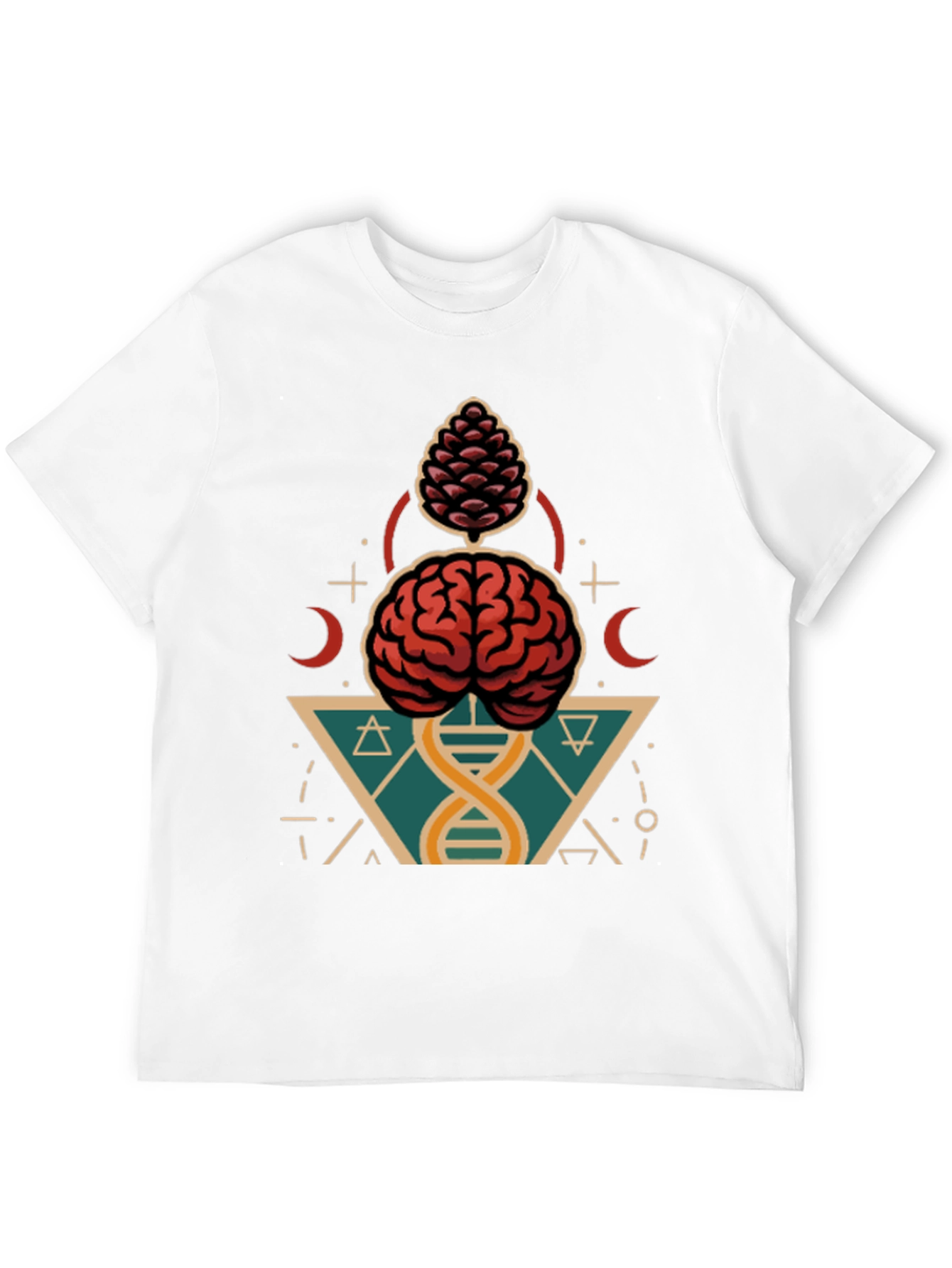 Brain & Pine Cone DNA Graphic Tee - Black