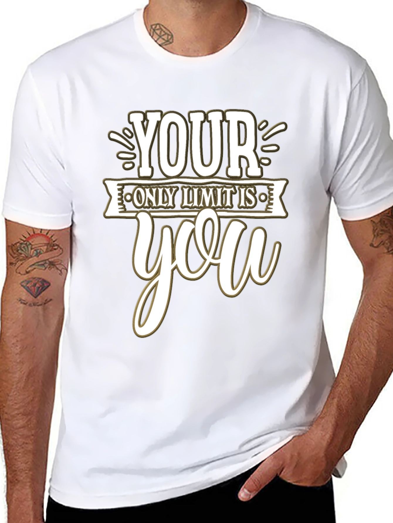 Motivational Your Only Limit is You Black T-Shirt