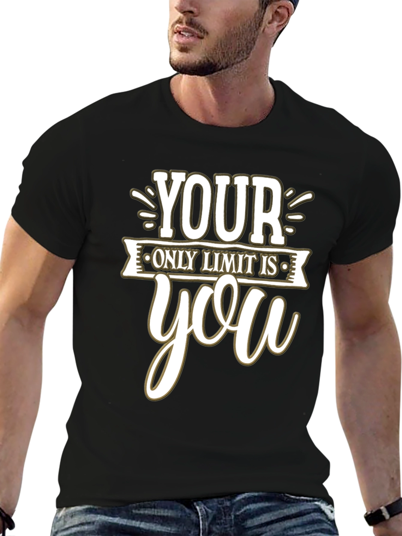 Motivational Your Only Limit is You Black T-Shirt