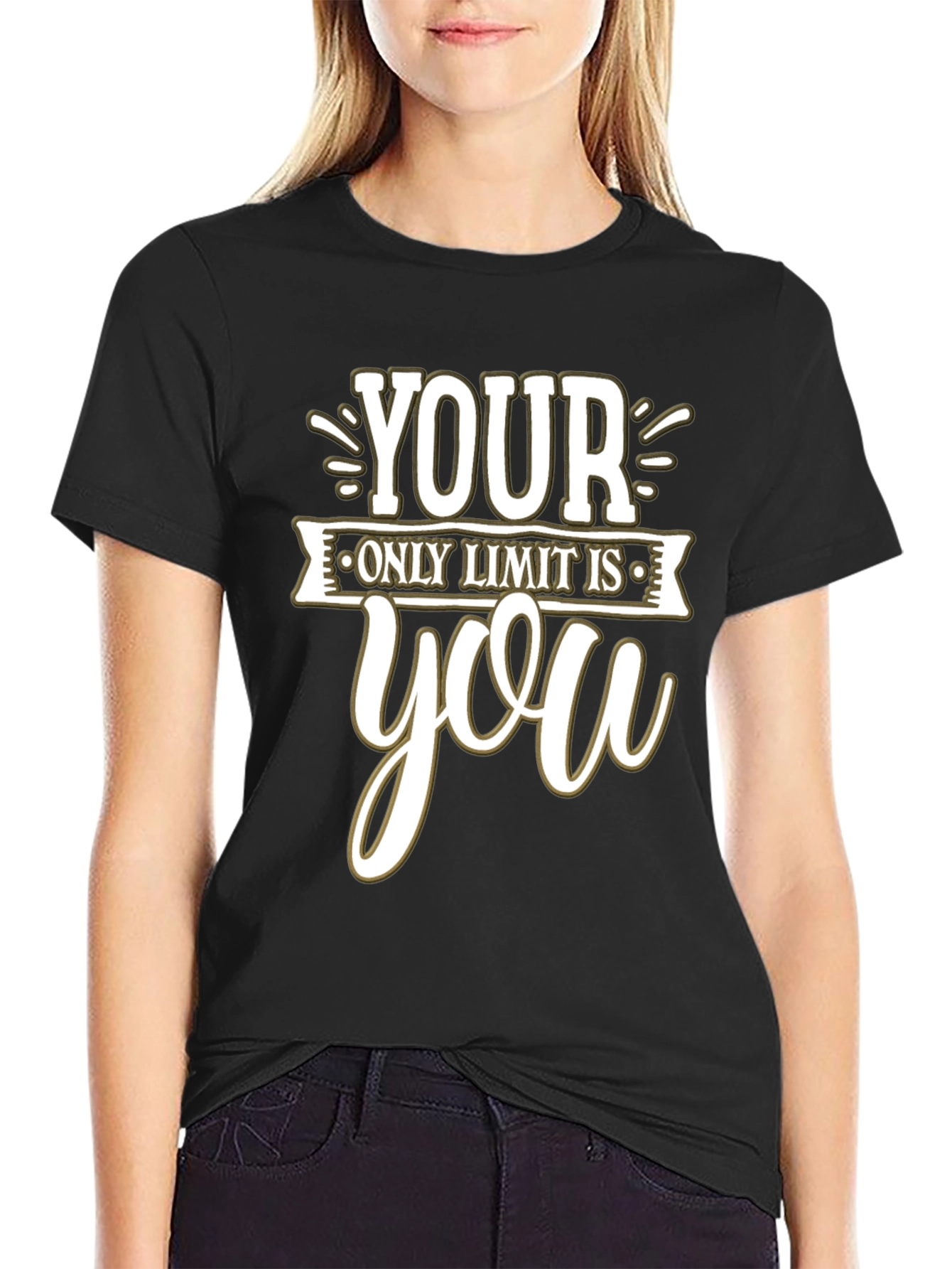 Motivational Your Only Limit is You Black T-Shirt
