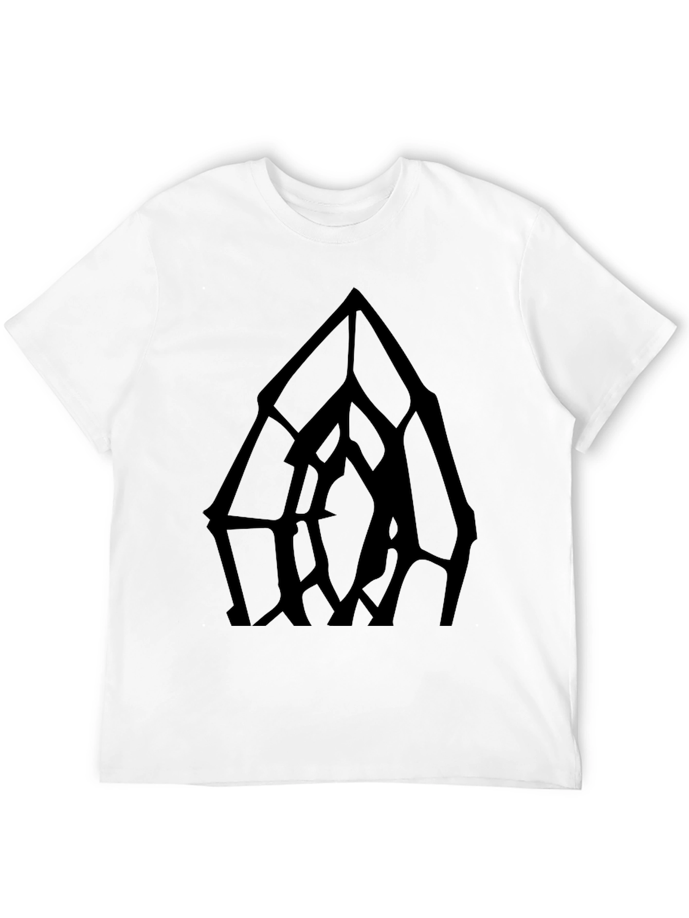 Abstract Geometric Black T-Shirt