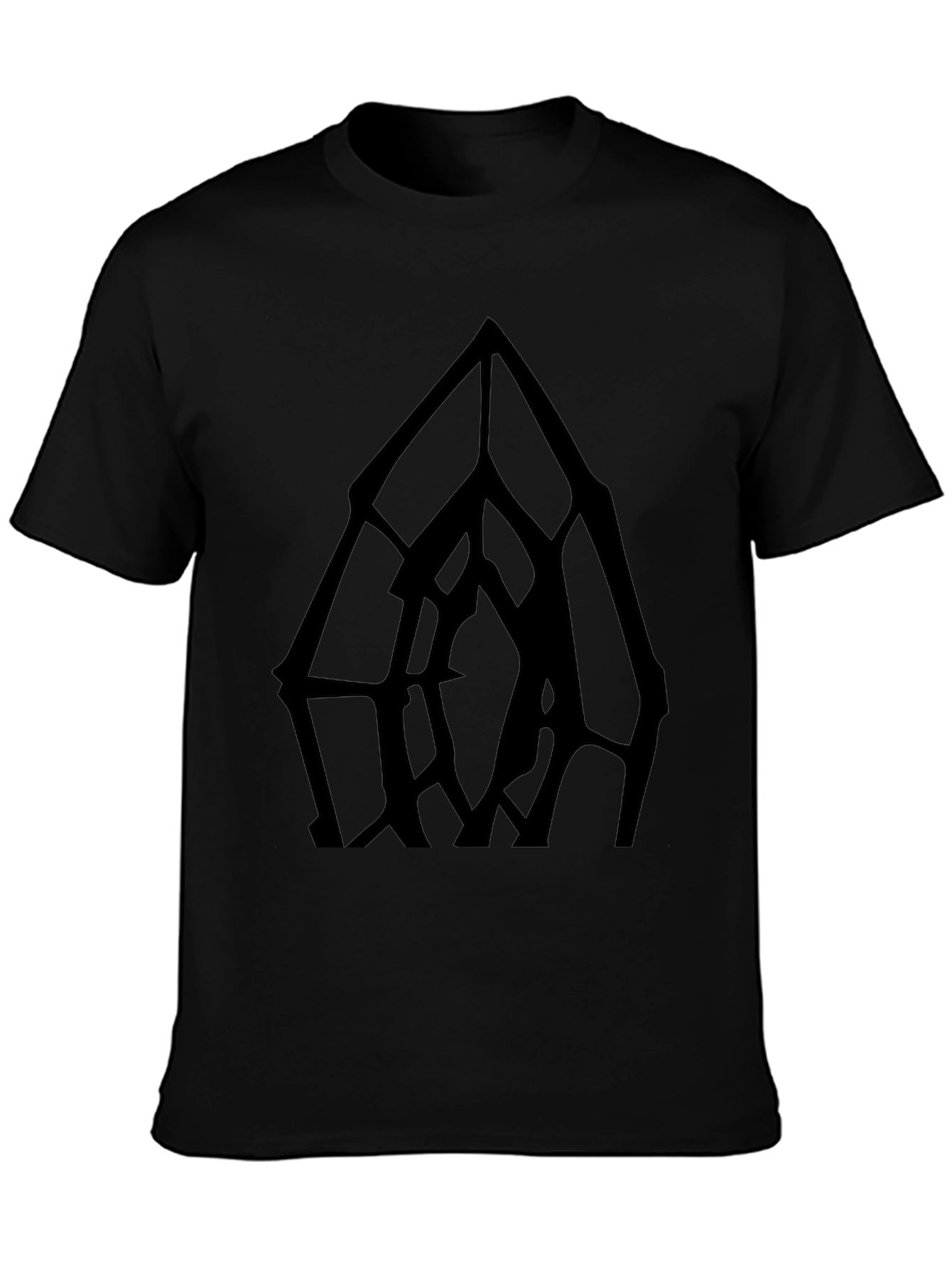 Abstract Geometric Black T-Shirt
