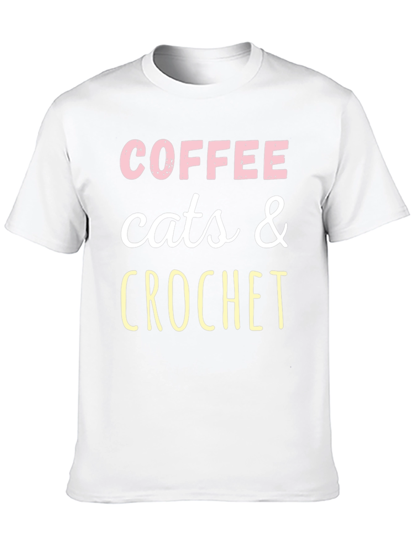 Coffee Cats & Crochet T-Shirt - Fun Graphic Tee