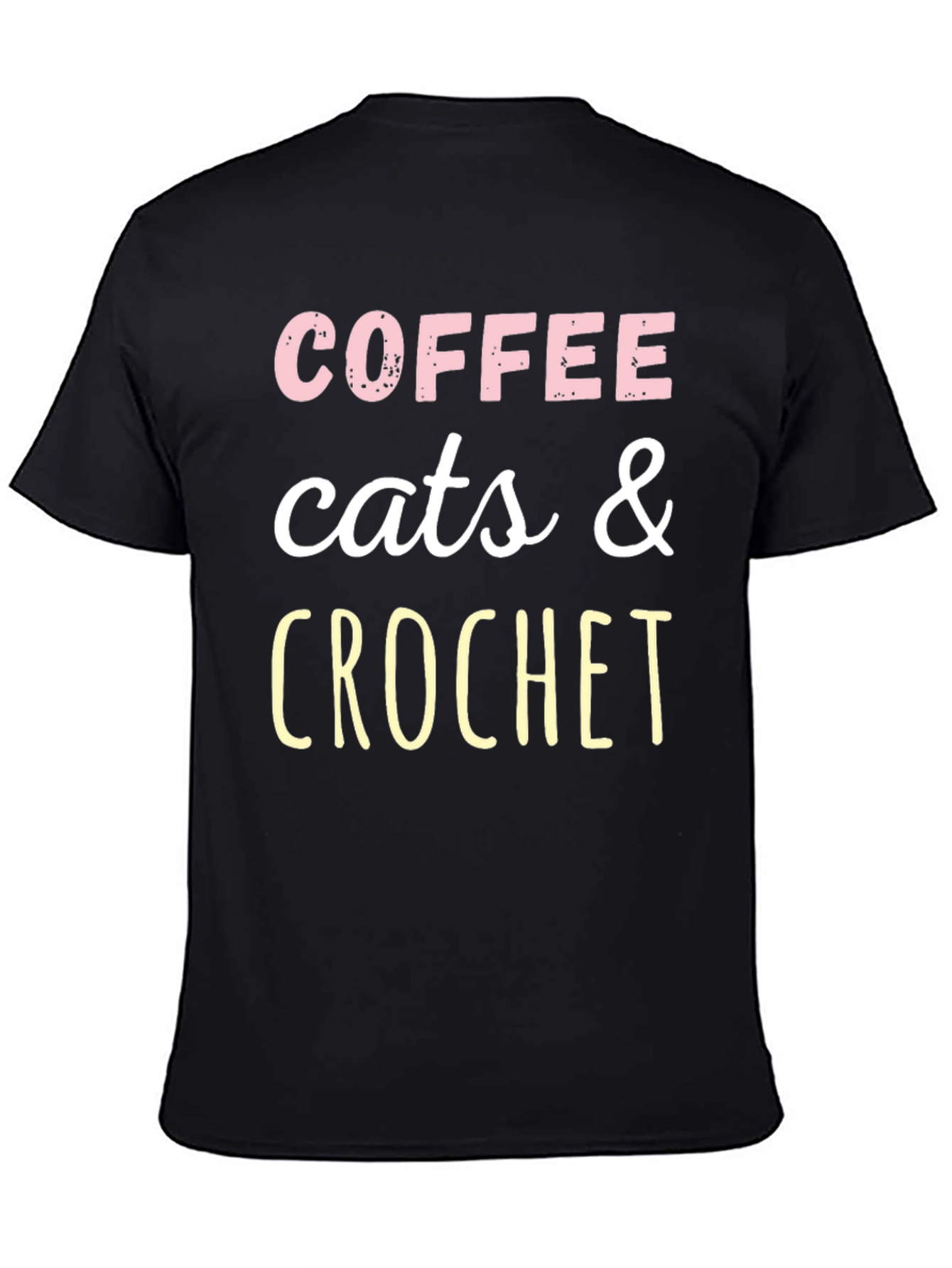 Coffee Cats & Crochet T-Shirt - Fun Graphic Tee