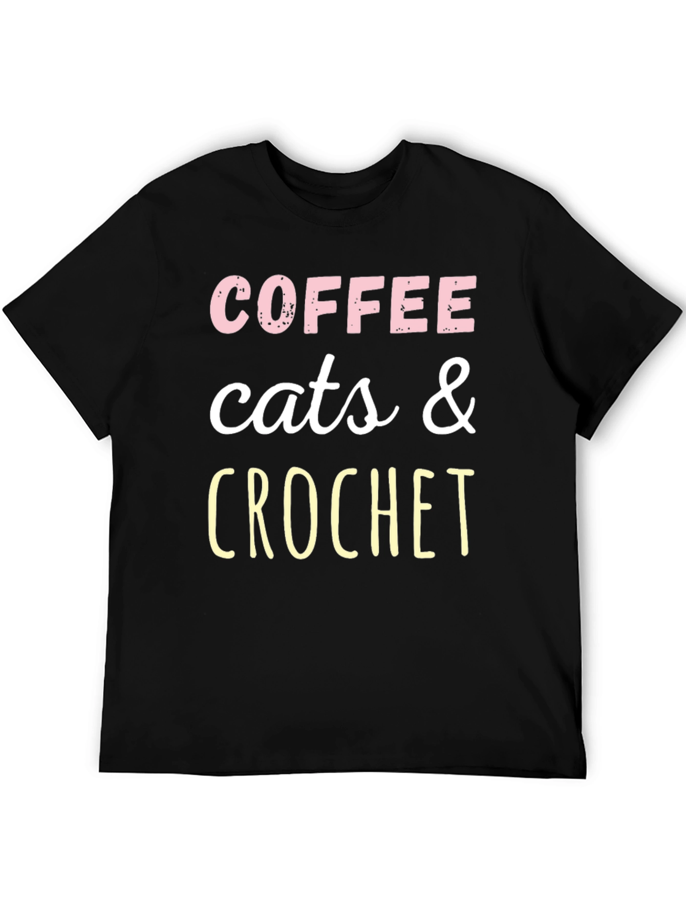 Coffee Cats & Crochet T-Shirt - Fun Graphic Tee