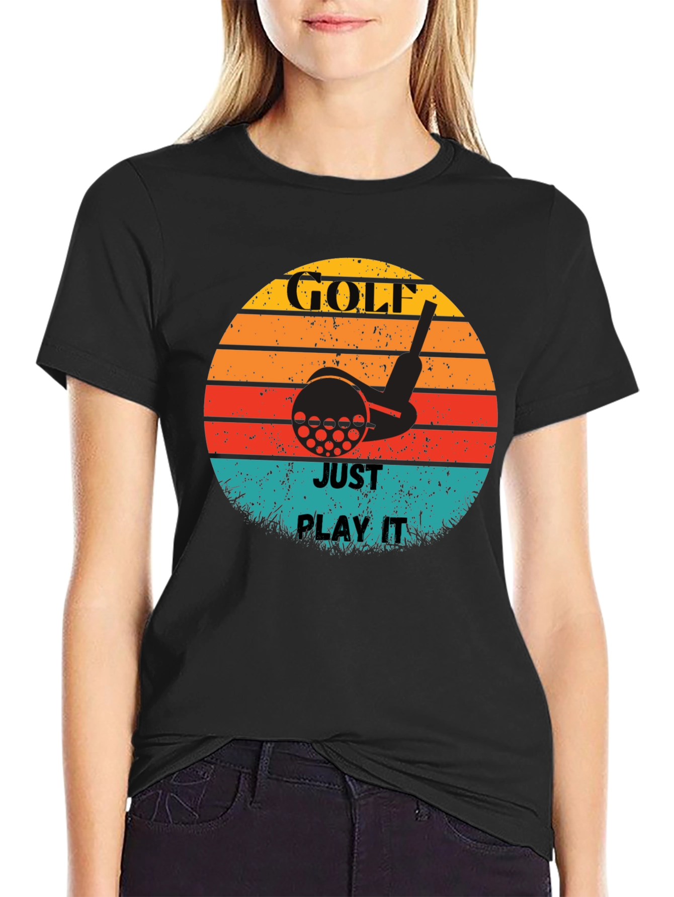 Golf Just Play It Retro Graphic Tee