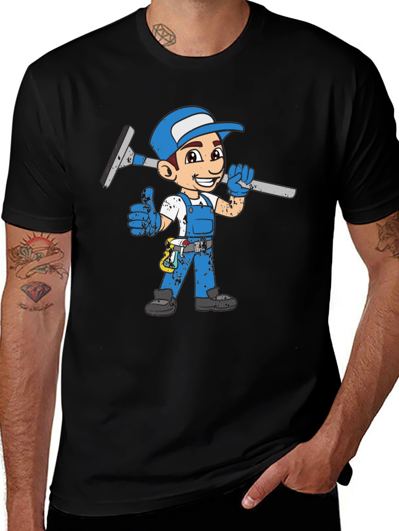 Cartoon Window Cleaner T-Shirt