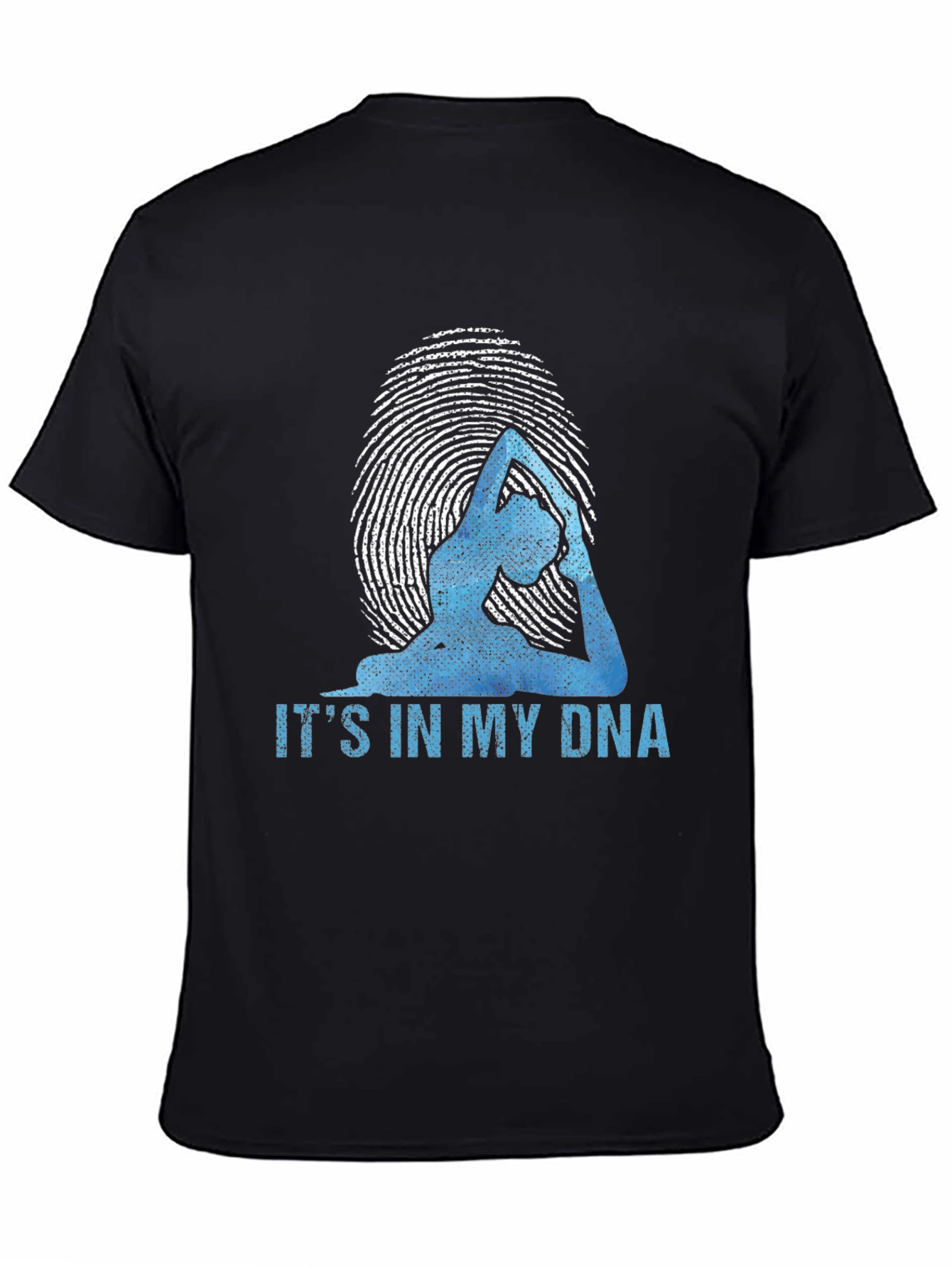 Yoga DNA Graphic T-Shirt - Black Cotton Blend