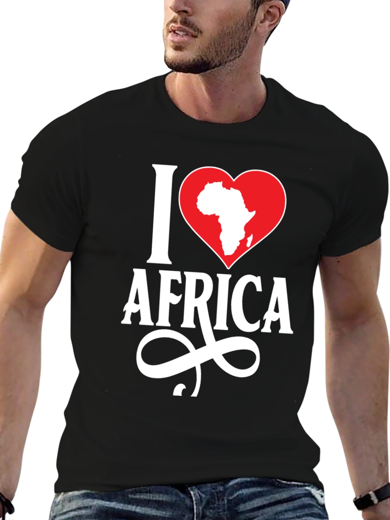 I Heart Africa T-Shirt - Black Cotton Tee