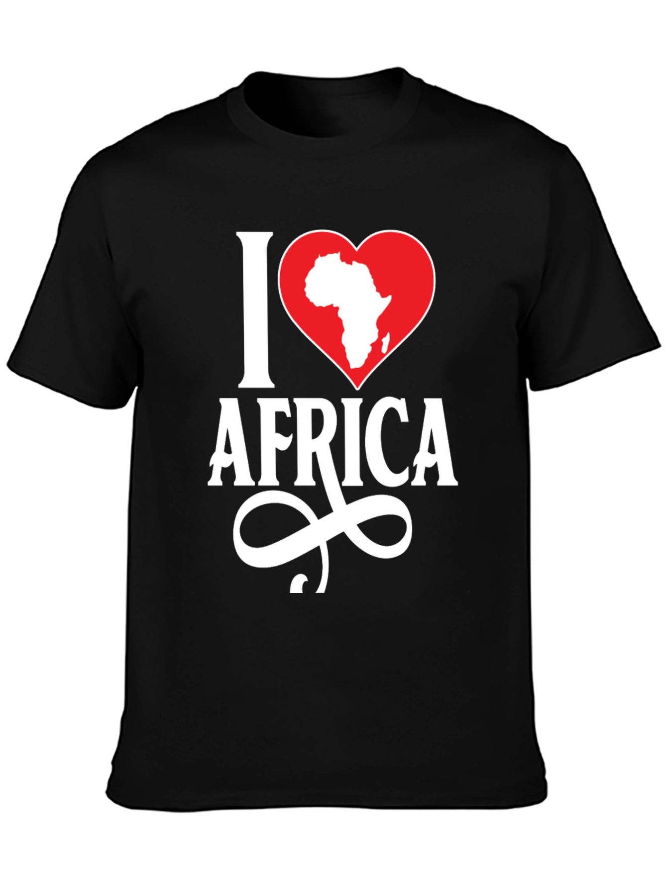 I Heart Africa T-Shirt - Black Cotton Tee