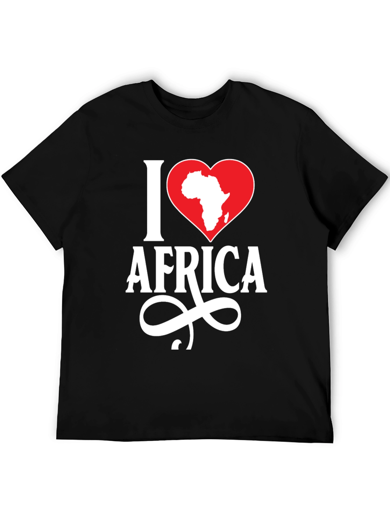 I Heart Africa T-Shirt - Black Cotton Tee