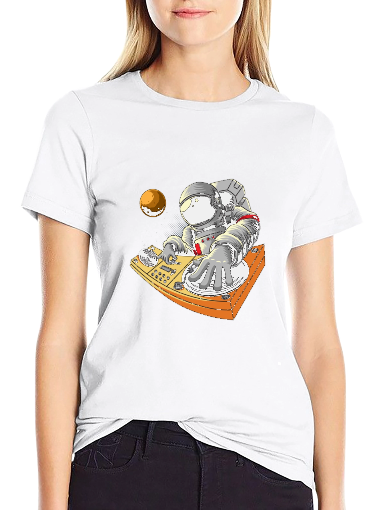 Astronaut DJ Graphic T-Shirt - Space Music Vibes