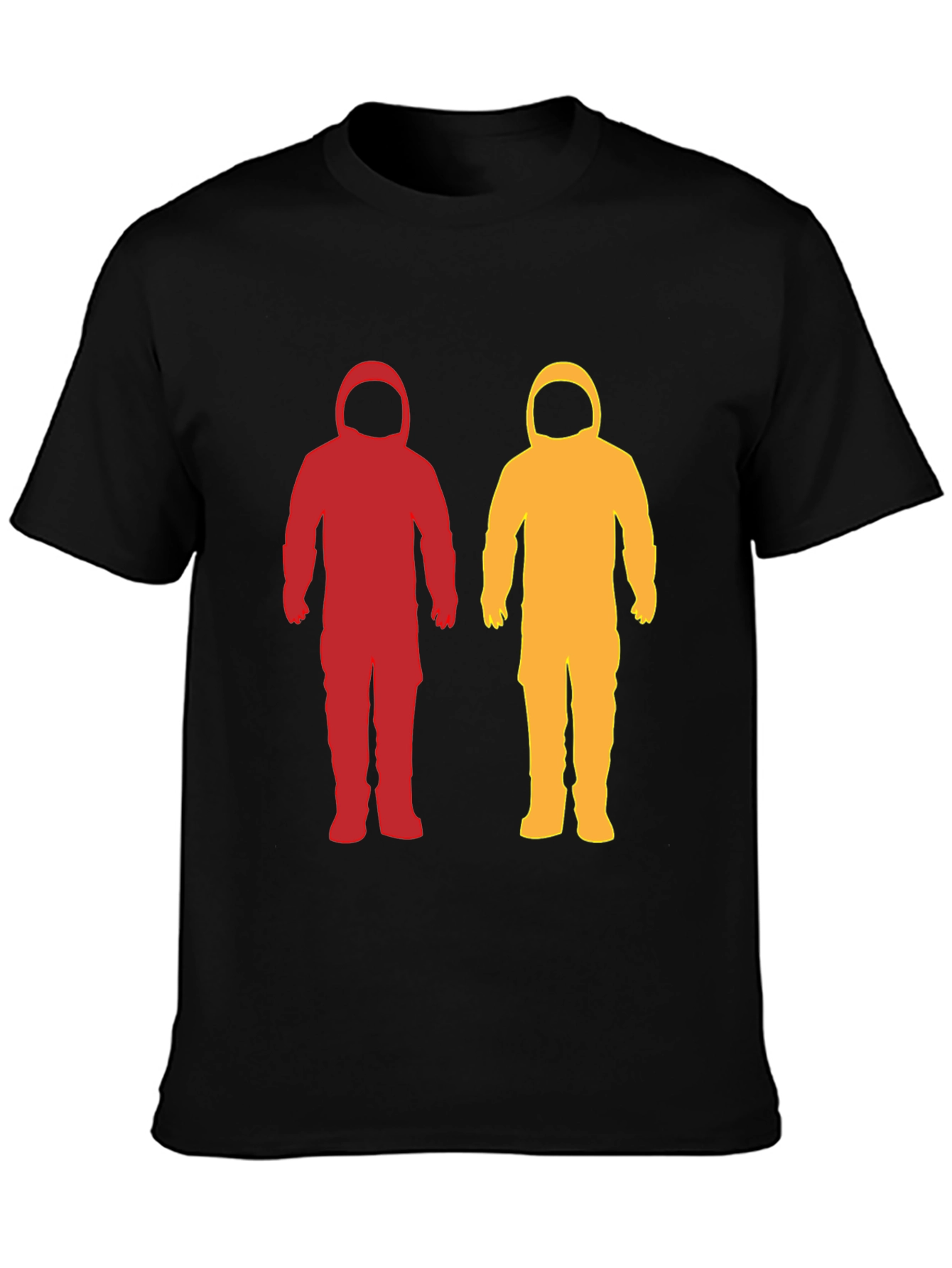 Astronaut Duo Graphic Tee - Spaceman Silhouette T-Shirt