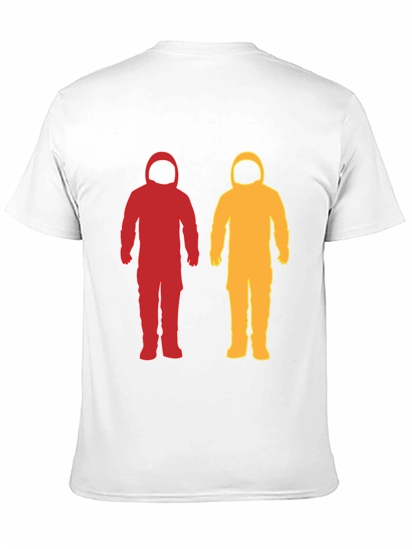 Astronaut Duo Graphic Tee - Spaceman Silhouette T-Shirt
