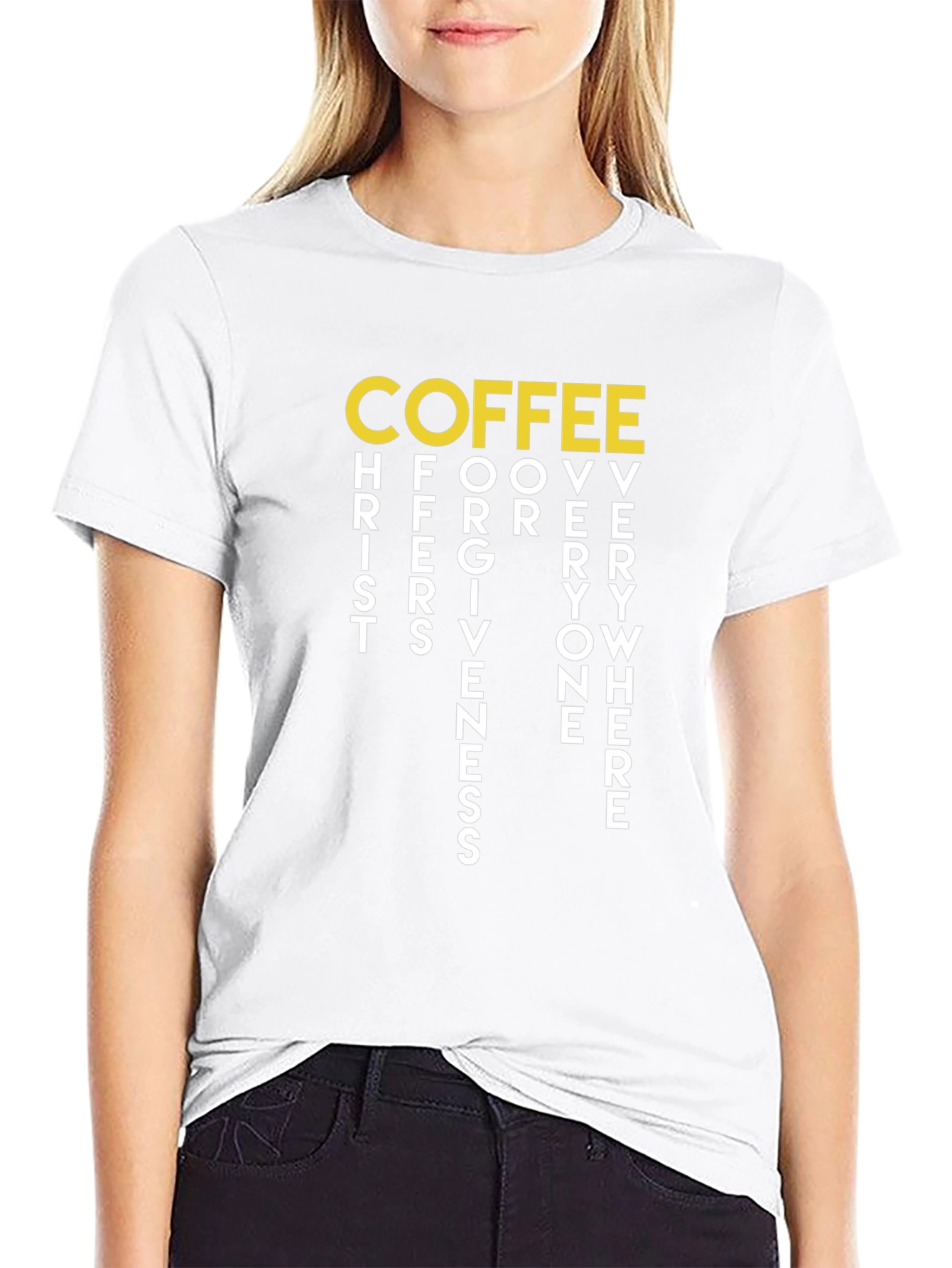 Coffee Christ Forgiveness T-Shirt - Unisex Crew Neck